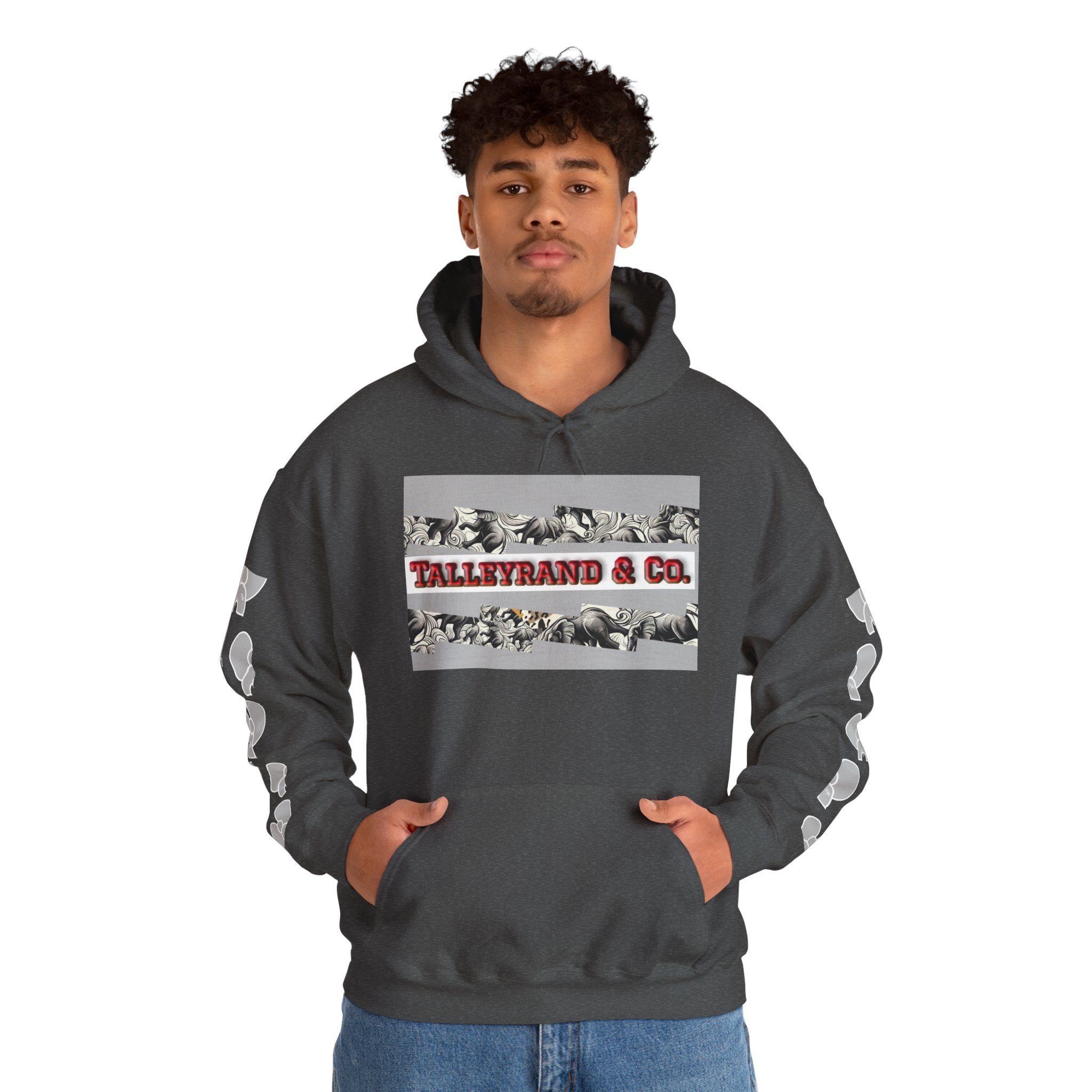 Talleyrand Band Hooded Sweatshirt Text Front/ picture back and picture sleeves