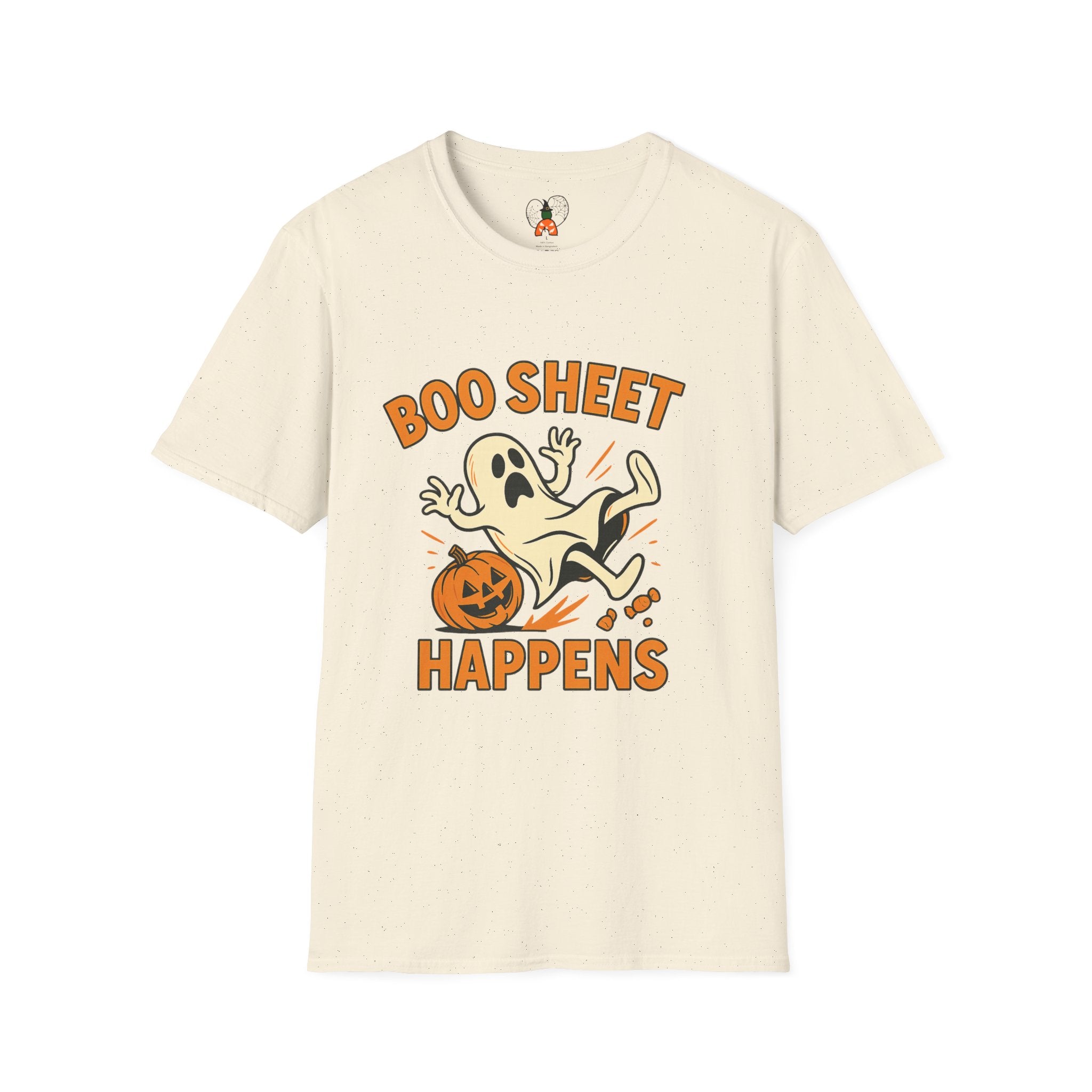 Halloween Boo Sheet T-Shirt, Unisex Softstyle Tee, Funny Halloween Shirt, Fall Festive Apparel, Ghost Themed Gift