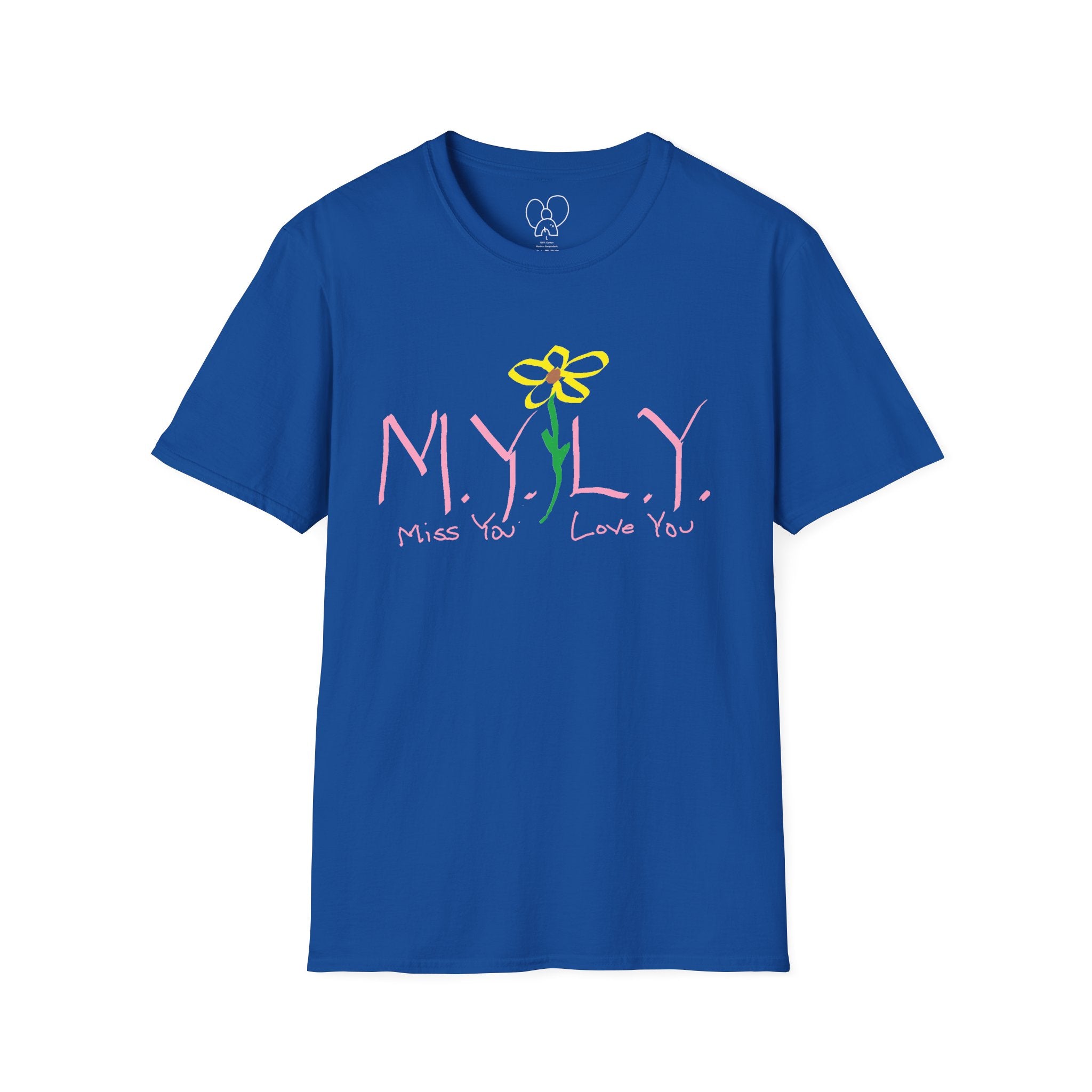 Unisex Softstyle T-Shirt with 'Miss You, Love You' Floral Design - Perfect for Gifts, Casual Wear, Friendship, Love