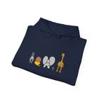 Whimsical Animal Sweatshirt, Cozy Unisex Hoodie for Kids & Teens, Fun Gift for Birthdays, Animal Lovers' Apparel