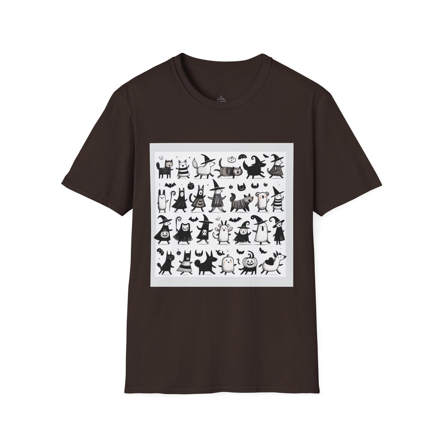 Cute Cartoon Characters Unisex T-Shirt, Graphic Tee, Fun Gift for Kids, Comfortable Apparel, Halloween, Birthday Shirt