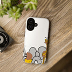 Safari Animal Trio Phone Case — Cute Elephant, Giraffe & Zebra Protective iPhone Cover