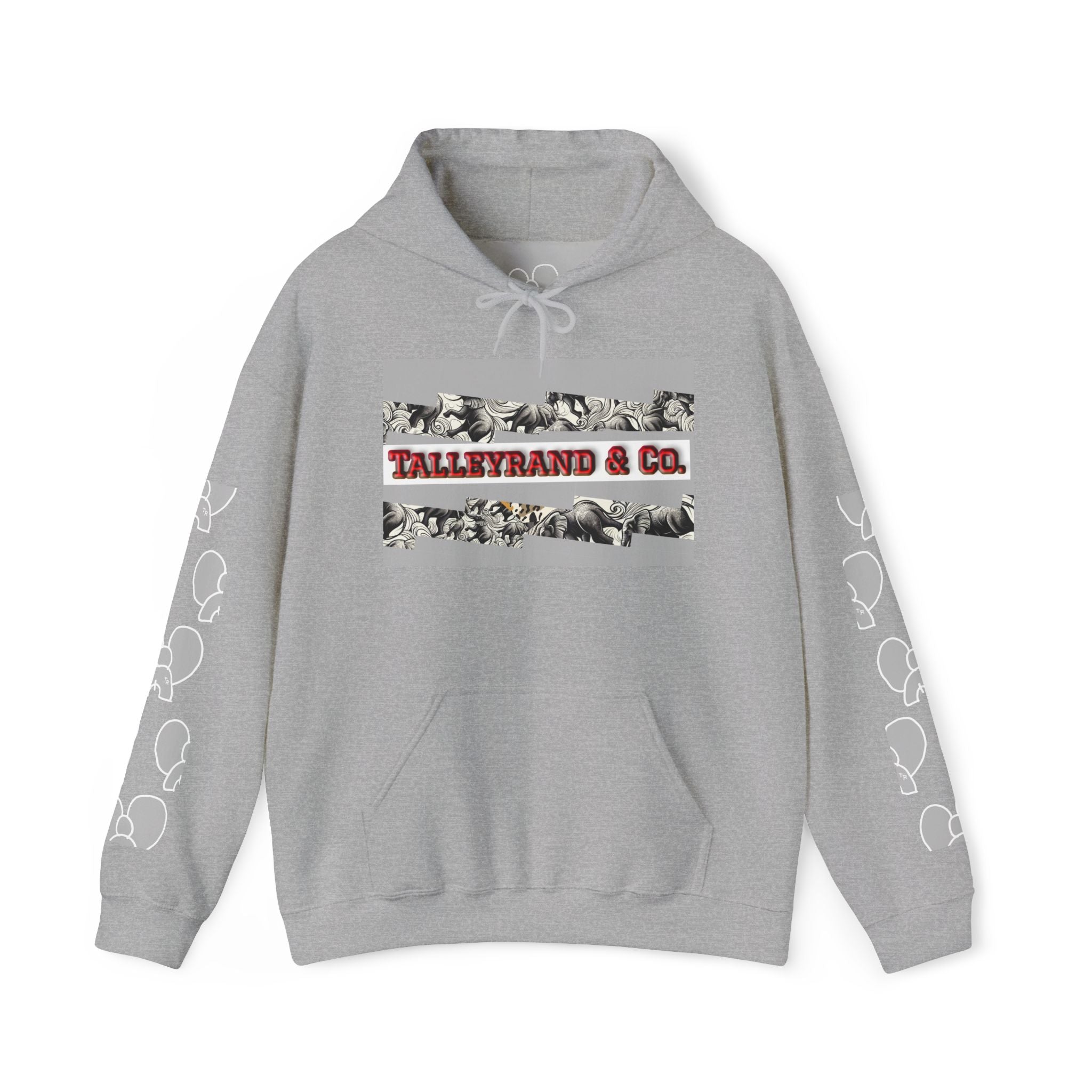 Talleyrand Band Hooded Sweatshirt Text Front/ picture back and picture sleeves