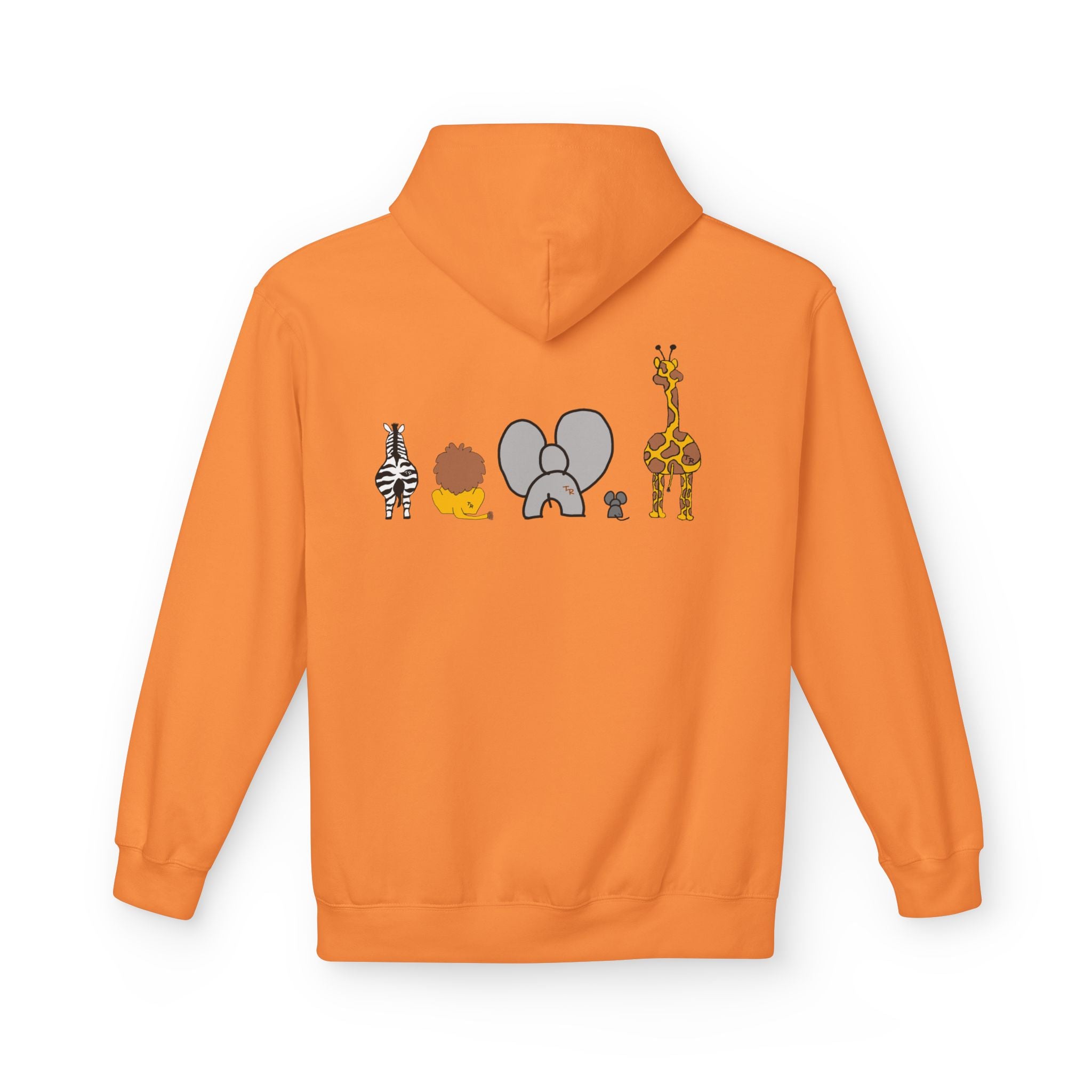 Safari Friends Hoodie — Cute Lion, Zebra, Elephant & Giraffe Graphic Pullover