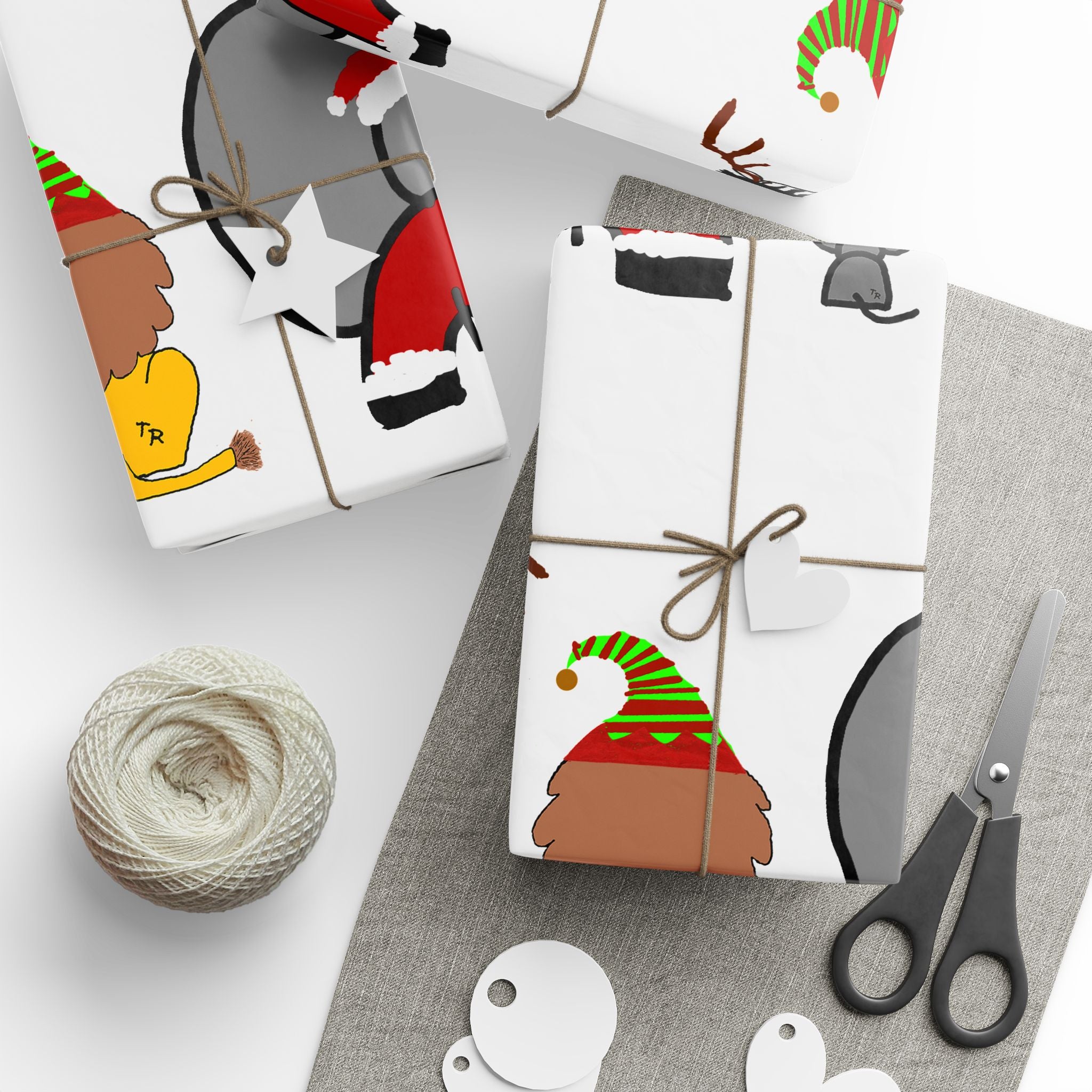 Talleyrand Band - Exclusive Holiday Wrapping Paper! With the Talleyrand Elephant, Giraffe, Zebra, Lion and Mouse