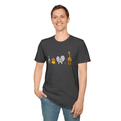 Animal Band Graphic T-Shirt, Cute Zoo Animal Tee, Unisex T-Shirt, Birthday Gift, Fun, Family, Party Outfit, Adventure Shirt