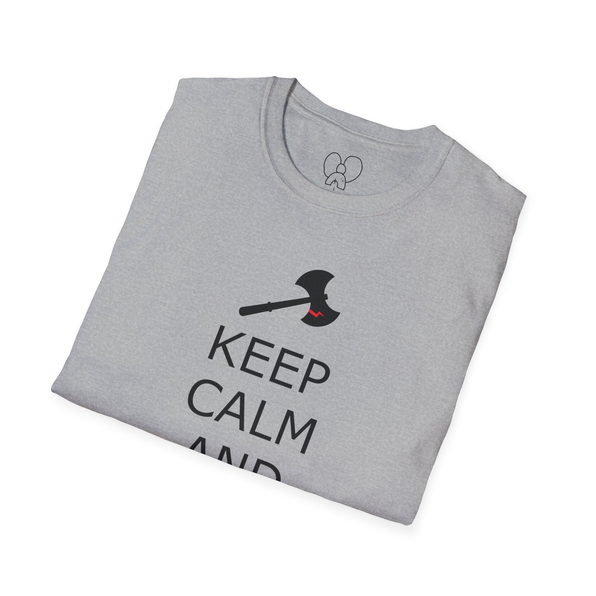 Keep Calm and Barbarian On Unisex Softstyle T-Shirt