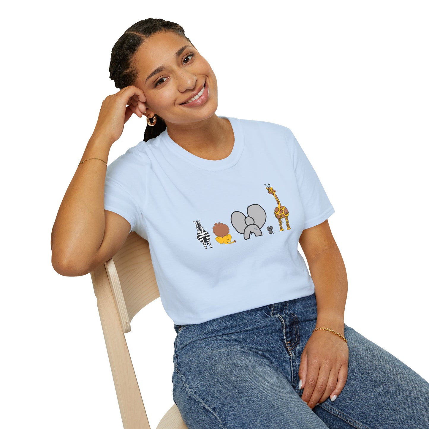 Animal Band Graphic T-Shirt, Cute Zoo Animal Tee, Unisex T-Shirt, Birthday Gift, Fun, Family, Party Outfit, Adventure Shirt
