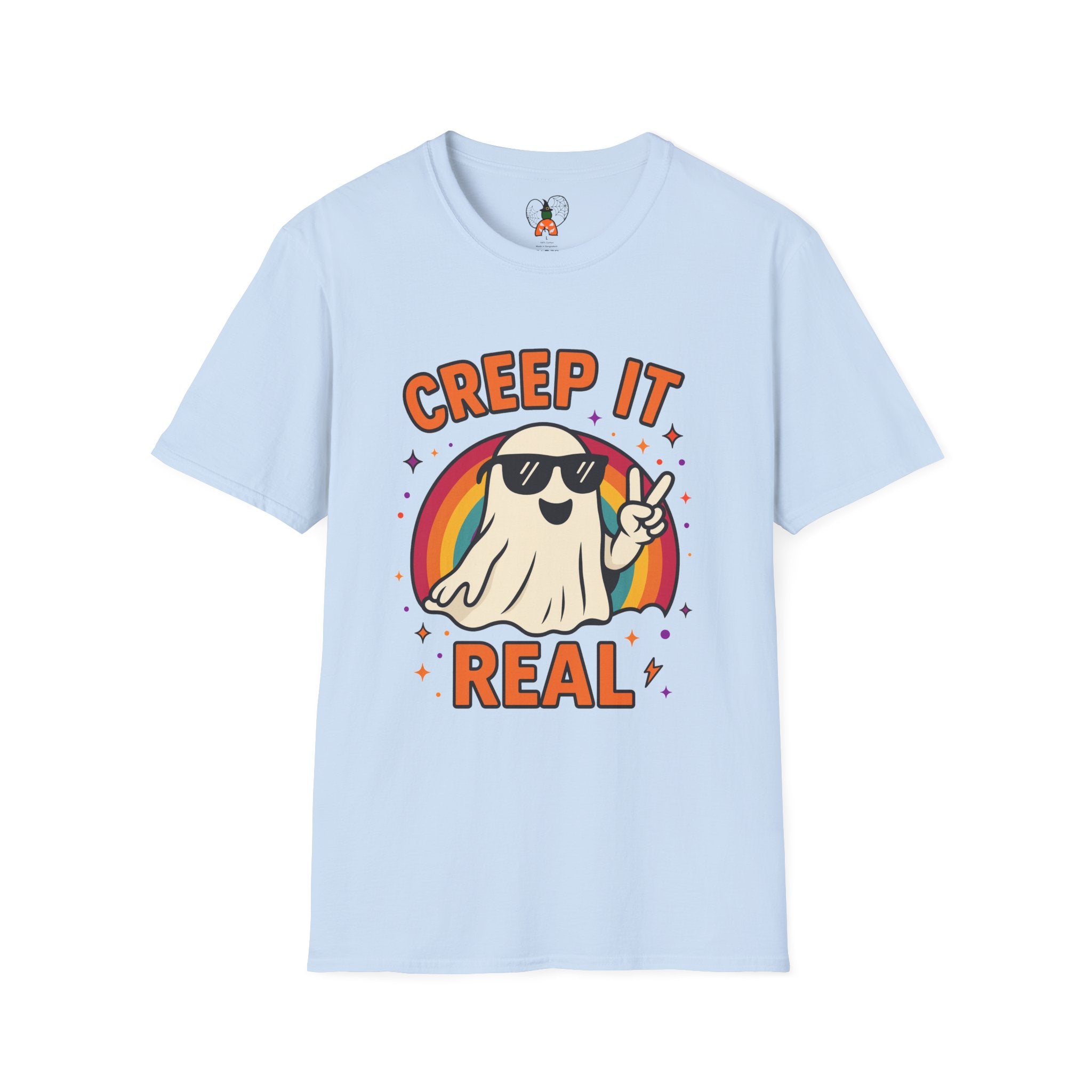 Creep It Real Ghost T-Shirt, Funny Ghost Tee, Unisex Halloween Shirt, Casual Everyday Wear, Gift for Halloween Lovers