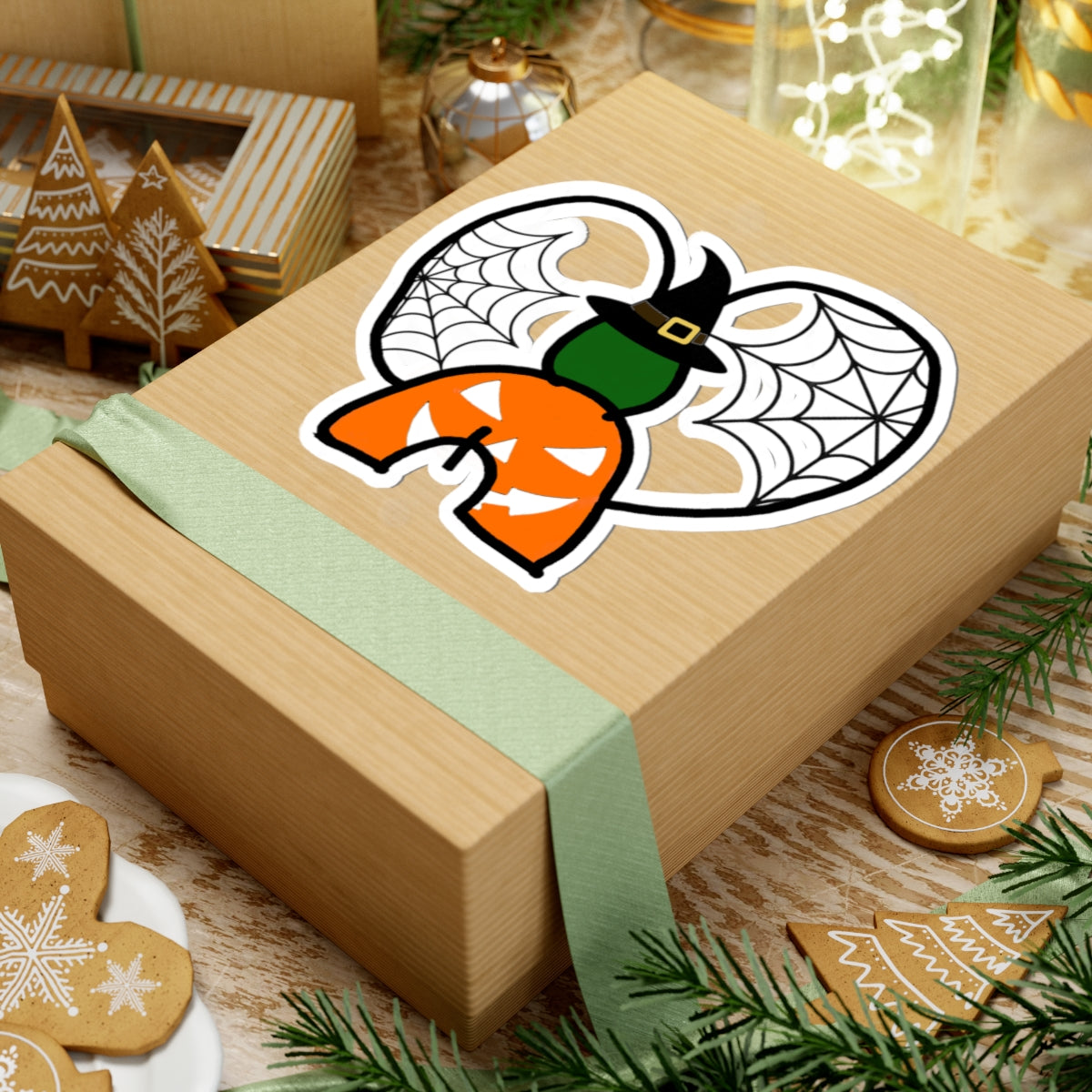 Halloween Pumpkin Witch Kiss-Cut Stickers | Spooky Decor, Fall Crafting, Laptop Stickers, Party Favors, Trick or Treat