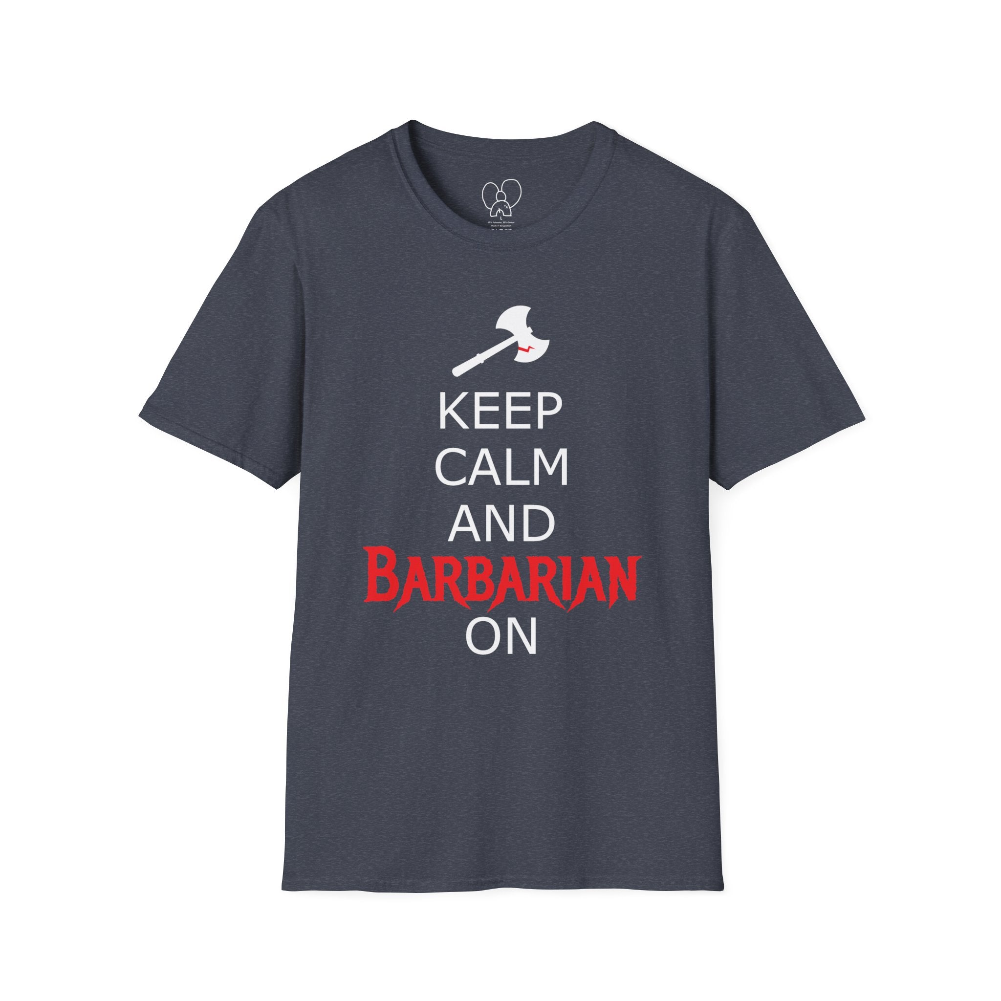 Keep Calm and Barbarian On Unisex Softstyle T-Shirt
