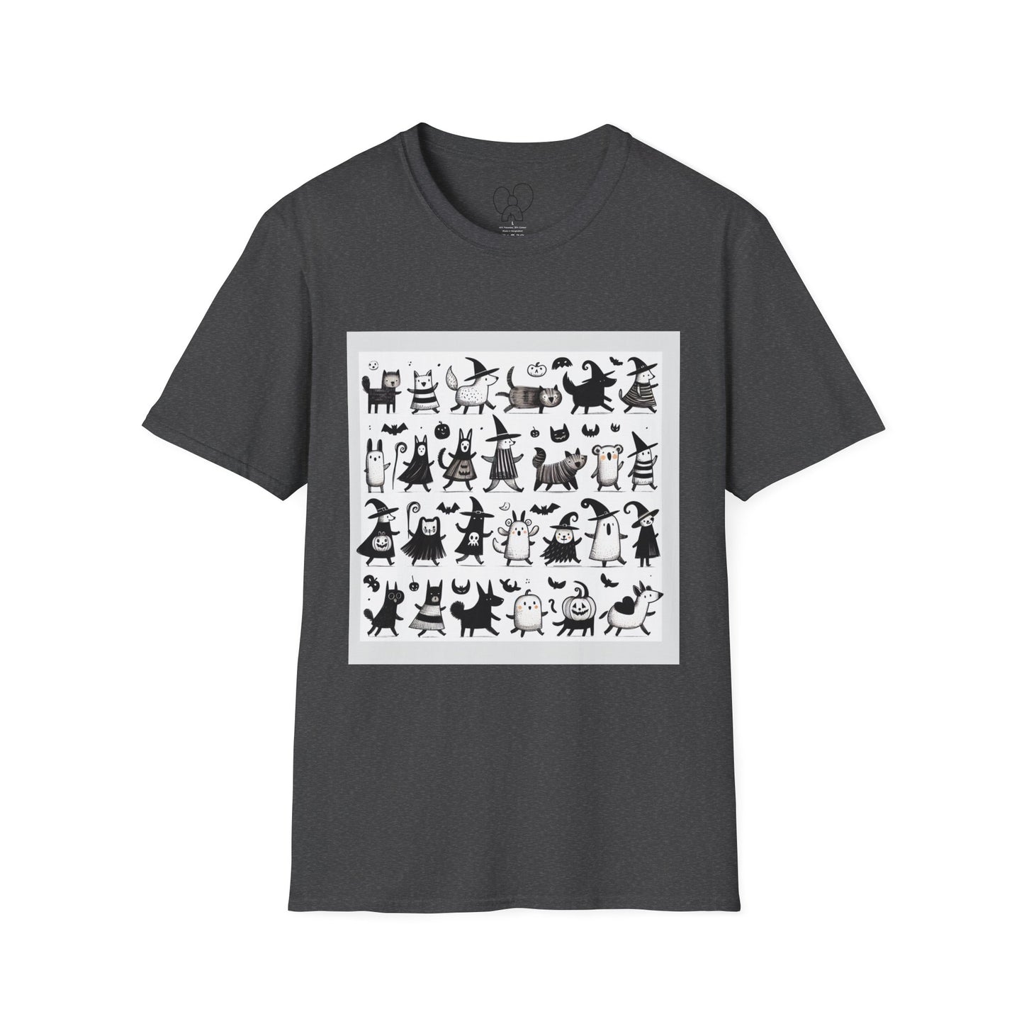 Cute Cartoon Characters Unisex T-Shirt, Graphic Tee, Fun Gift for Kids, Comfortable Apparel, Halloween, Birthday Shirt
