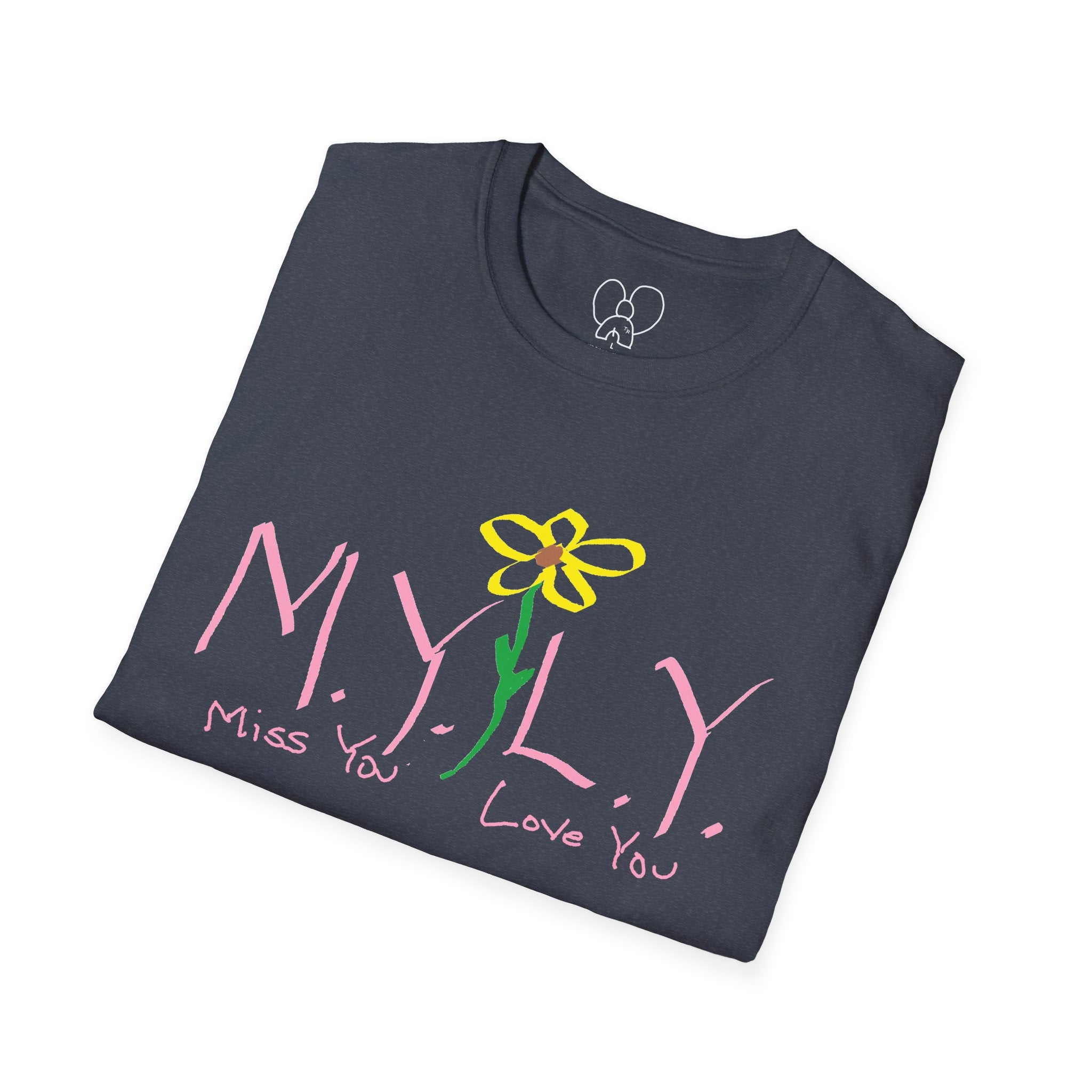 Unisex Softstyle T-Shirt with 'Miss You, Love You' Floral Design - Perfect for Gifts, Casual Wear, Friendship, Love