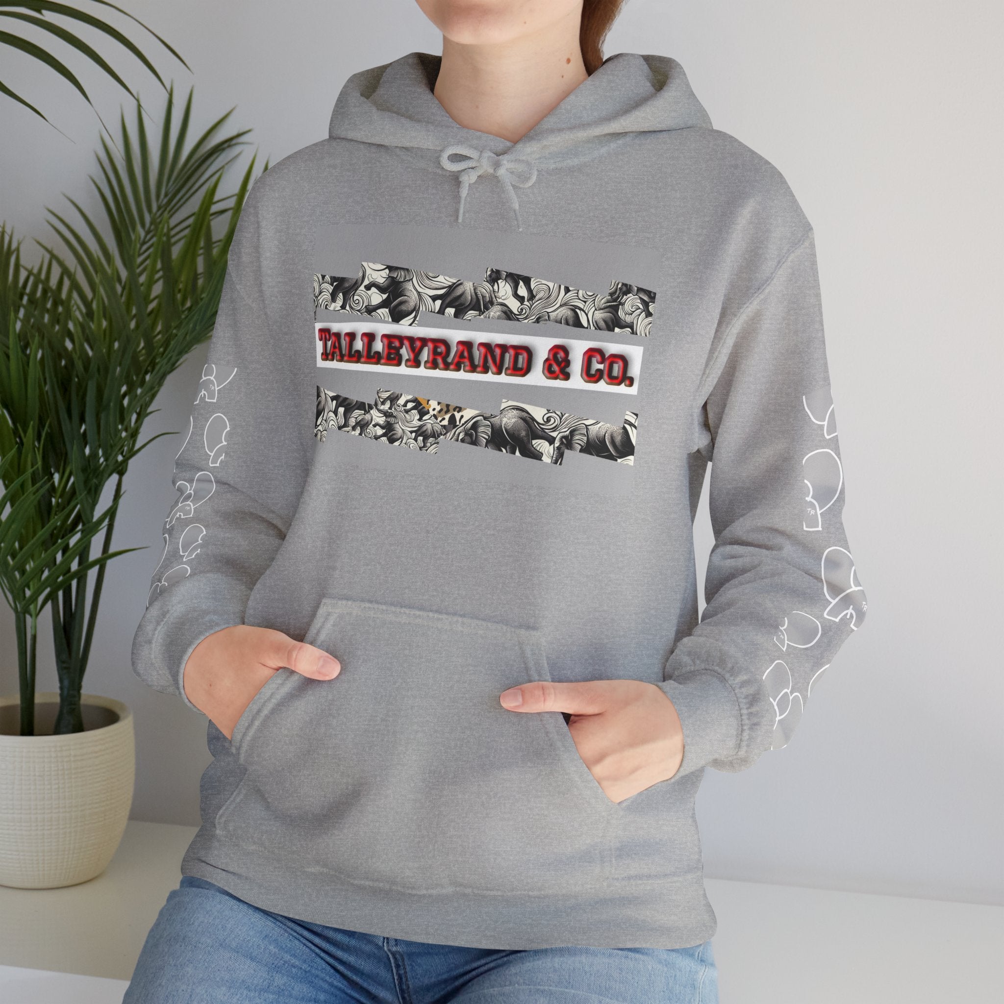 Talleyrand Band Hooded Sweatshirt Text Front/ picture back and picture sleeves