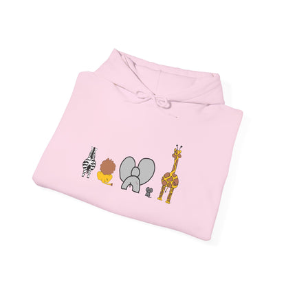 Whimsical Animal Sweatshirt, Cozy Unisex Hoodie for Kids & Teens, Fun Gift for Birthdays, Animal Lovers' Apparel