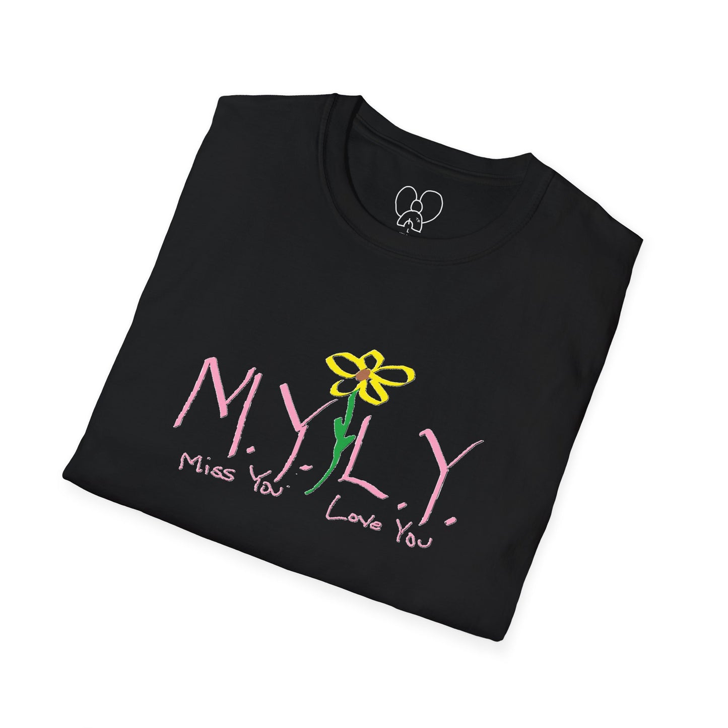 Unisex Softstyle T-Shirt with 'Miss You, Love You' Floral Design - Perfect for Gifts, Casual Wear, Friendship, Love