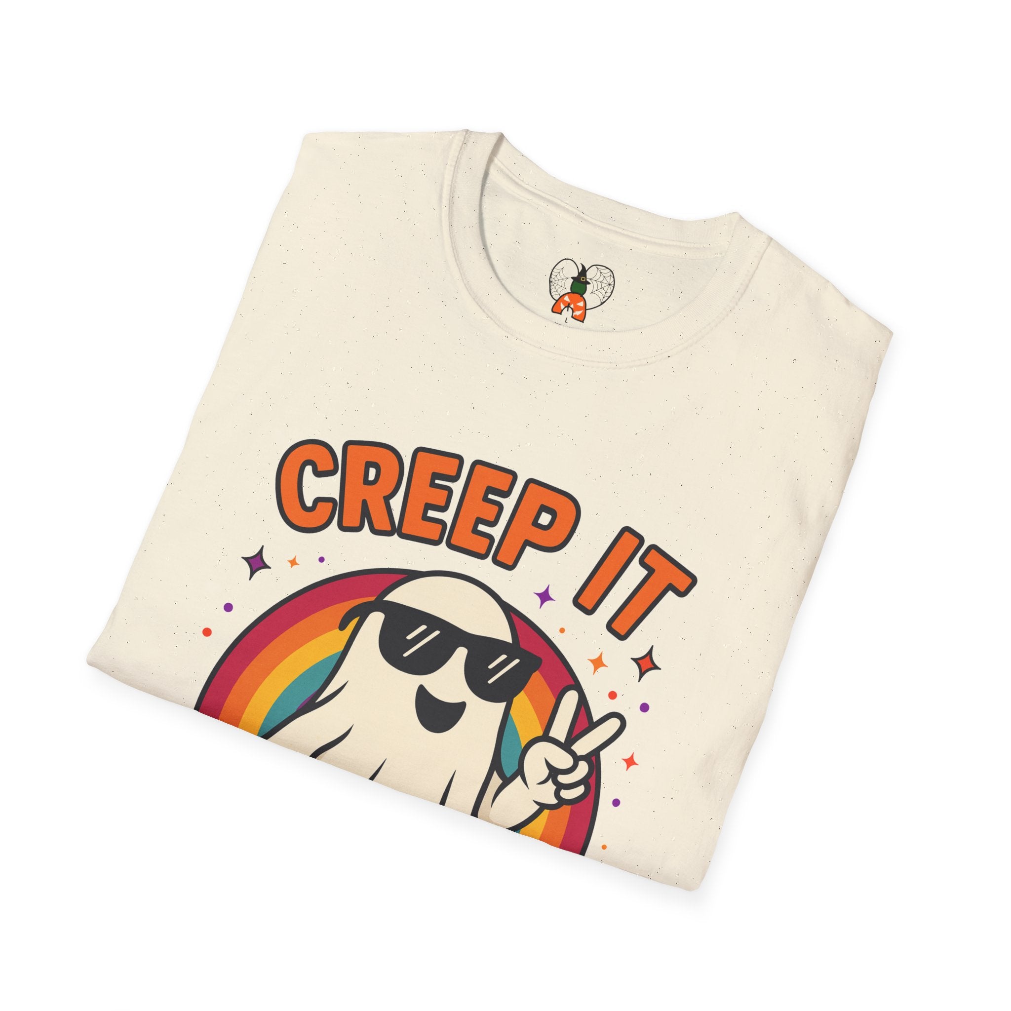Creep It Real Ghost T-Shirt, Funny Ghost Tee, Unisex Halloween Shirt, Casual Everyday Wear, Gift for Halloween Lovers