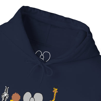 Whimsical Animal Sweatshirt, Cozy Unisex Hoodie for Kids & Teens, Fun Gift for Birthdays, Animal Lovers' Apparel