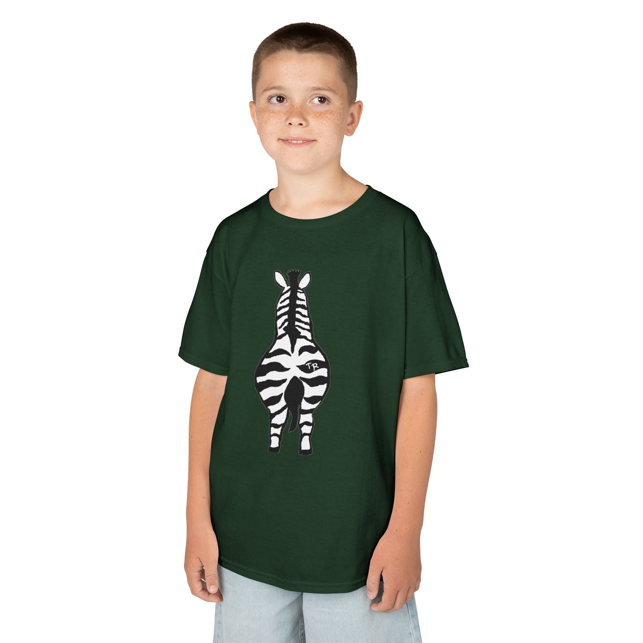 Talleyrand Bands Youth T-shirt with Zebra print front.