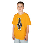 Talleyrand Bands Youth T-shirt with Zebra print front.