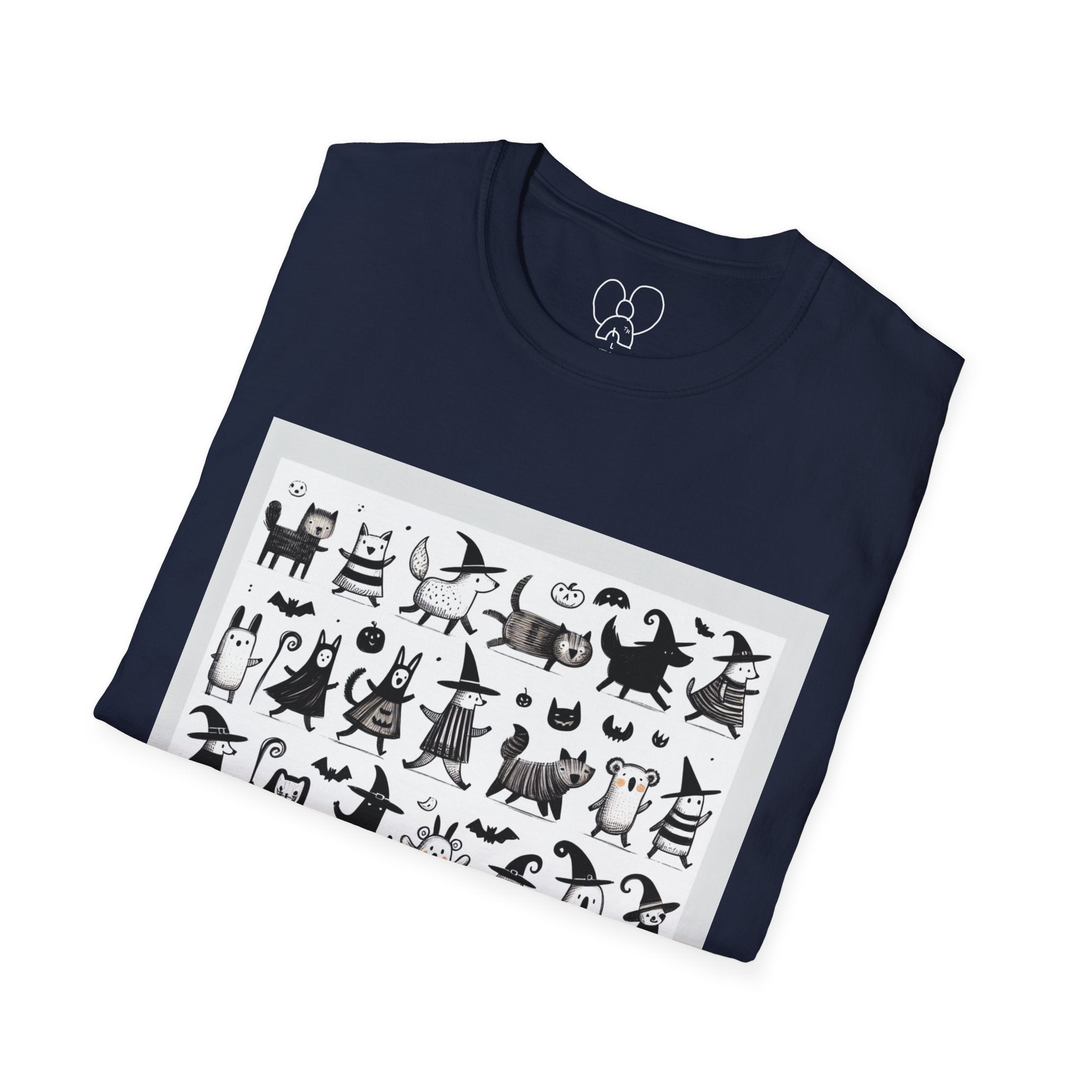 Cute Cartoon Characters Unisex T-Shirt, Graphic Tee, Fun Gift for Kids, Comfortable Apparel, Halloween, Birthday Shirt