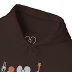Whimsical Animal Sweatshirt, Cozy Unisex Hoodie for Kids & Teens, Fun Gift for Birthdays, Animal Lovers' Apparel