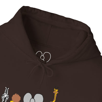 Whimsical Animal Sweatshirt, Cozy Unisex Hoodie for Kids & Teens, Fun Gift for Birthdays, Animal Lovers' Apparel