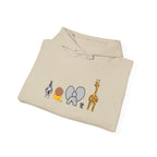 Whimsical Animal Sweatshirt, Cozy Unisex Hoodie for Kids & Teens, Fun Gift for Birthdays, Animal Lovers' Apparel