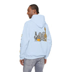 Talleyrand Band Hooded Sweatshirt Text Front/ picture back and picture sleeves