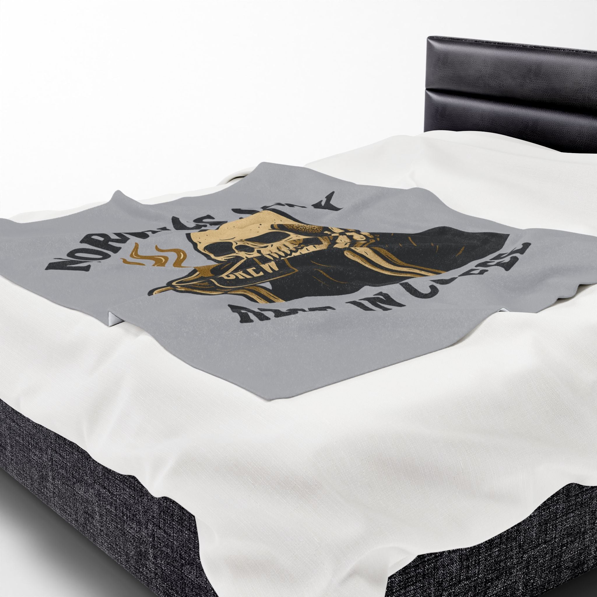 Velveteen Plush Blanket, Cozy Gift for Coffee Lovers, Home Decor, Funny Throw Blanket, Ideal for Mornings