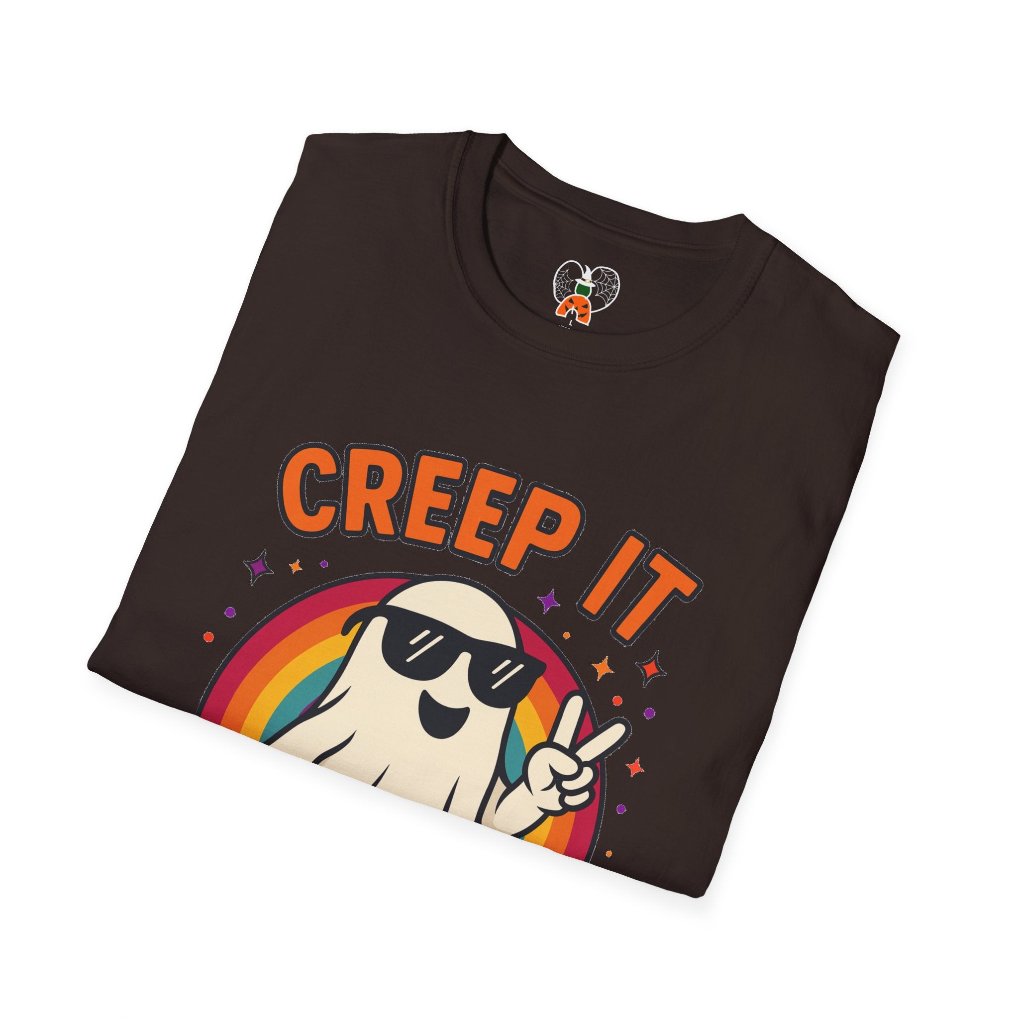 Creep It Real Ghost T-Shirt, Funny Ghost Tee, Unisex Halloween Shirt, Casual Everyday Wear, Gift for Halloween Lovers