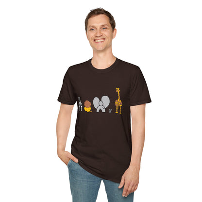 Animal Band Graphic T-Shirt, Cute Zoo Animal Tee, Unisex T-Shirt, Birthday Gift, Fun, Family, Party Outfit, Adventure Shirt