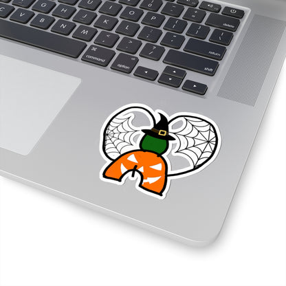 Halloween Pumpkin Witch Kiss-Cut Stickers | Spooky Decor, Fall Crafting, Laptop Stickers, Party Favors, Trick or Treat