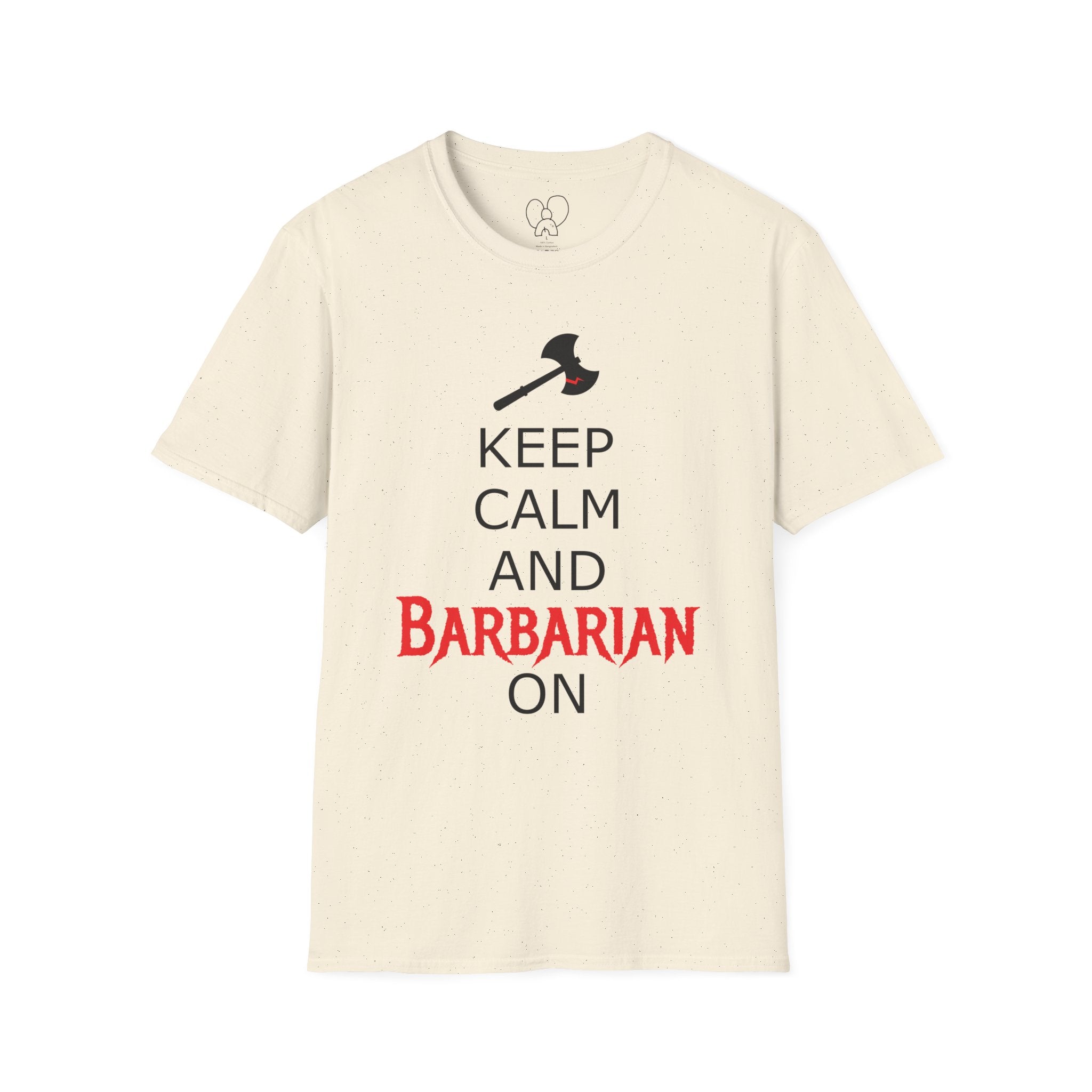 Keep Calm and Barbarian On Unisex Softstyle T-Shirt