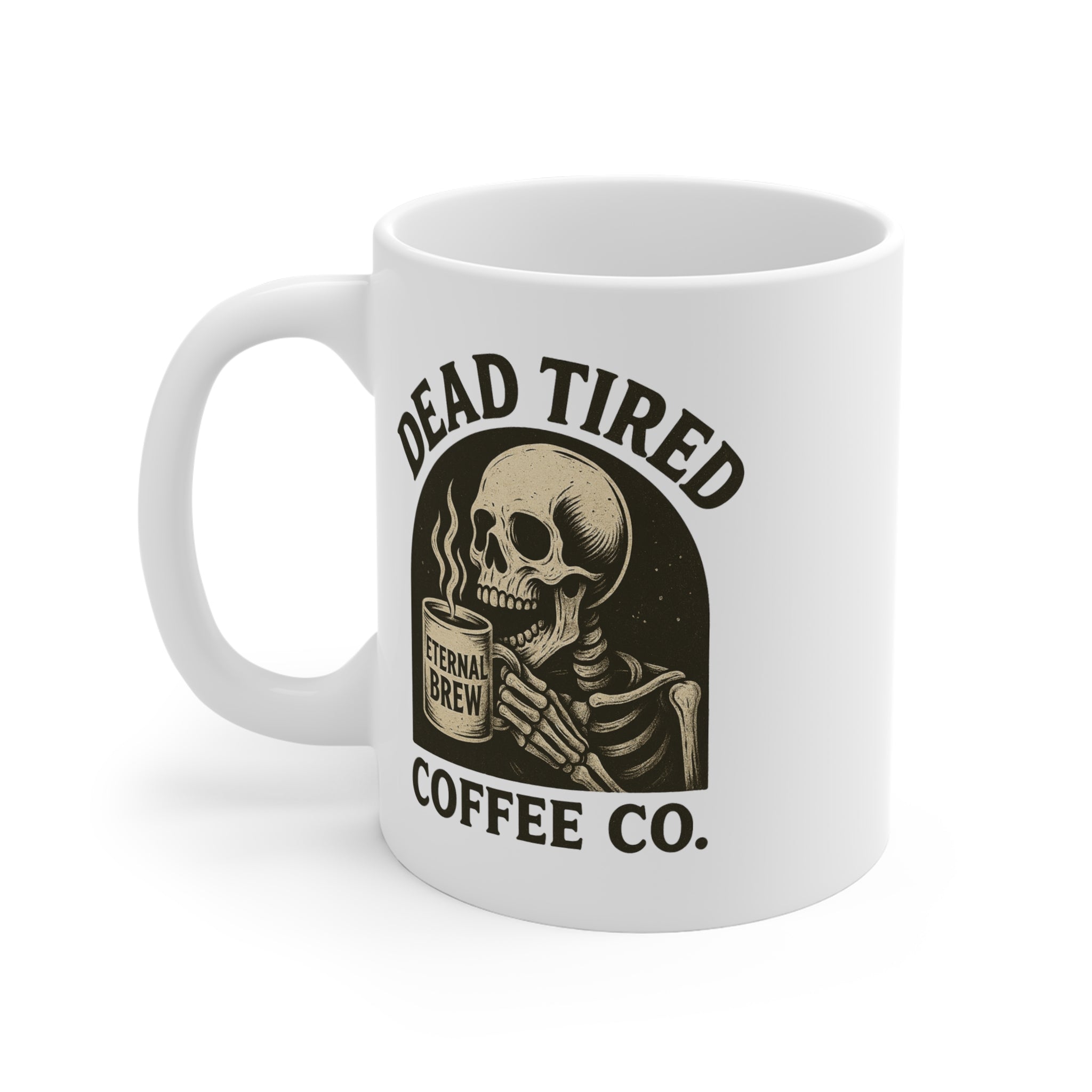 Gothic Coffee Mug, Skull Design, Funny Coffee Cup for Mornings, Gift for Coffee Lovers, Halloween Decor, Unique Drinkware