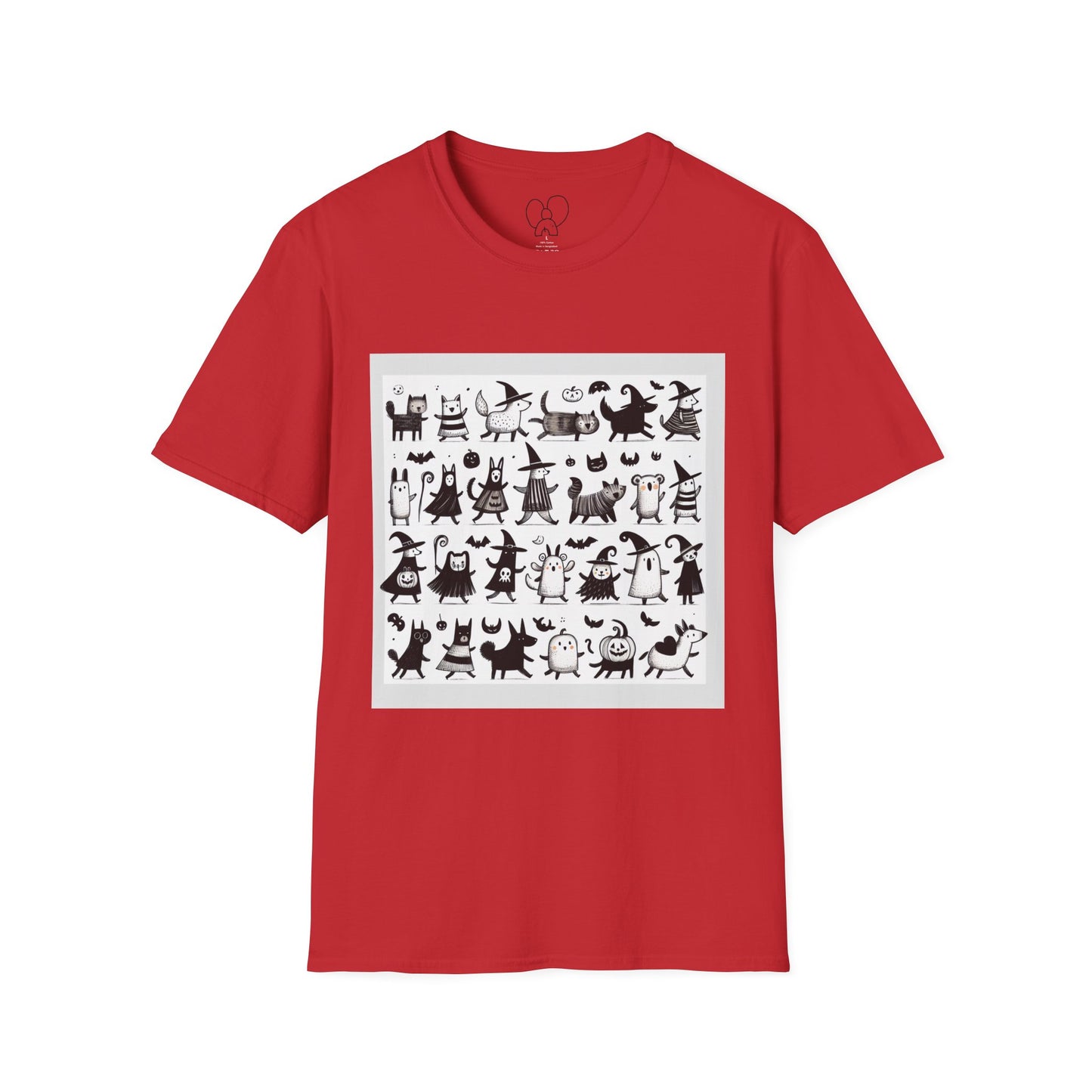 Cute Cartoon Characters Unisex T-Shirt, Graphic Tee, Fun Gift for Kids, Comfortable Apparel, Halloween, Birthday Shirt