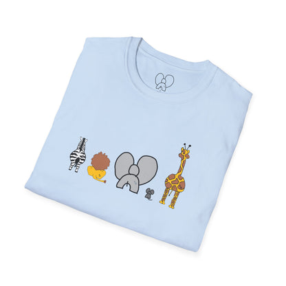 Animal Band Graphic T-Shirt, Cute Zoo Animal Tee, Unisex T-Shirt, Birthday Gift, Fun, Family, Party Outfit, Adventure Shirt
