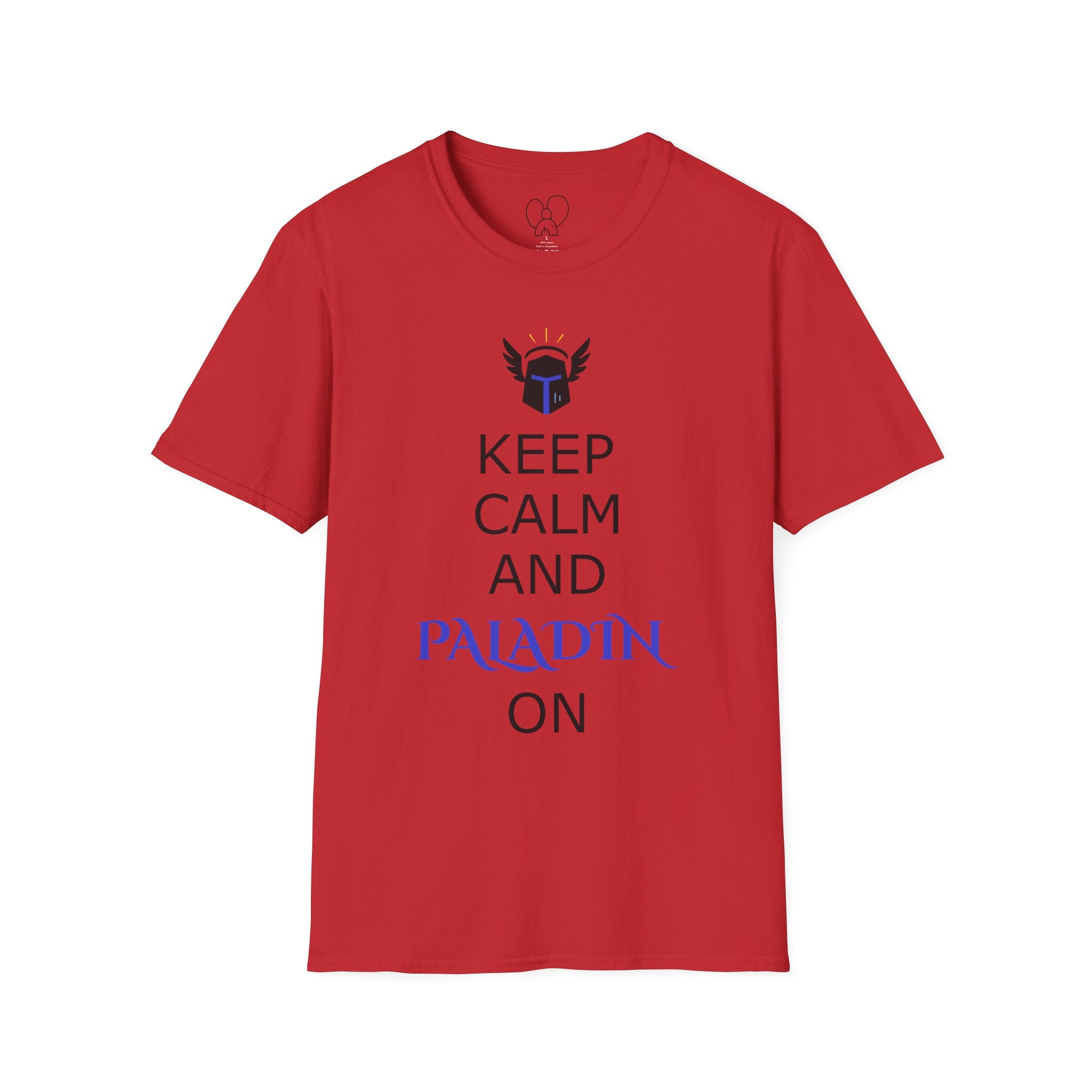 Keep Calm and Paladin On T-Shirt, Unisex Gaming Tee