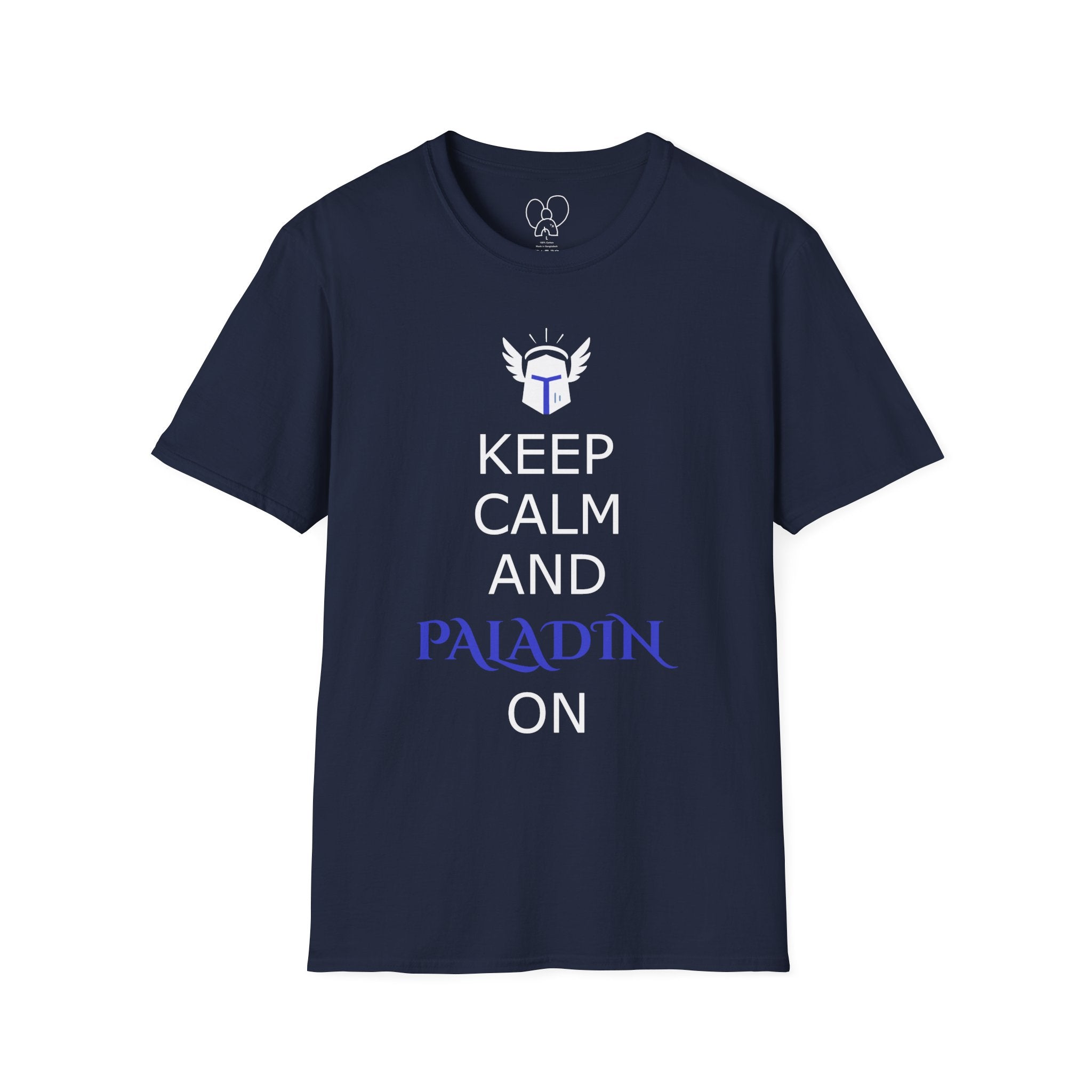 Keep Calm and Paladin On T-Shirt, Unisex Gaming Tee