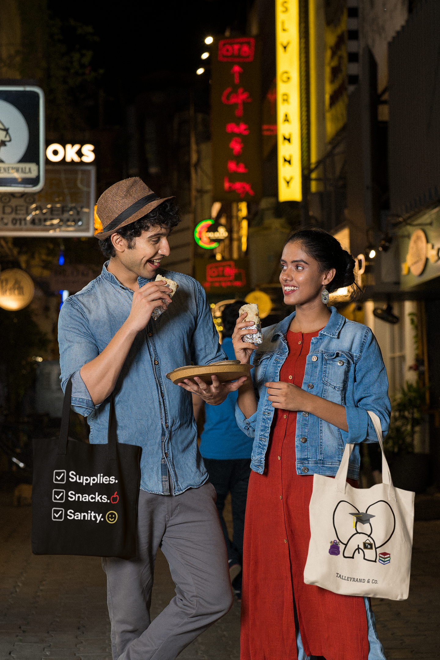 Teacher Vibes Canvas Tote Bag