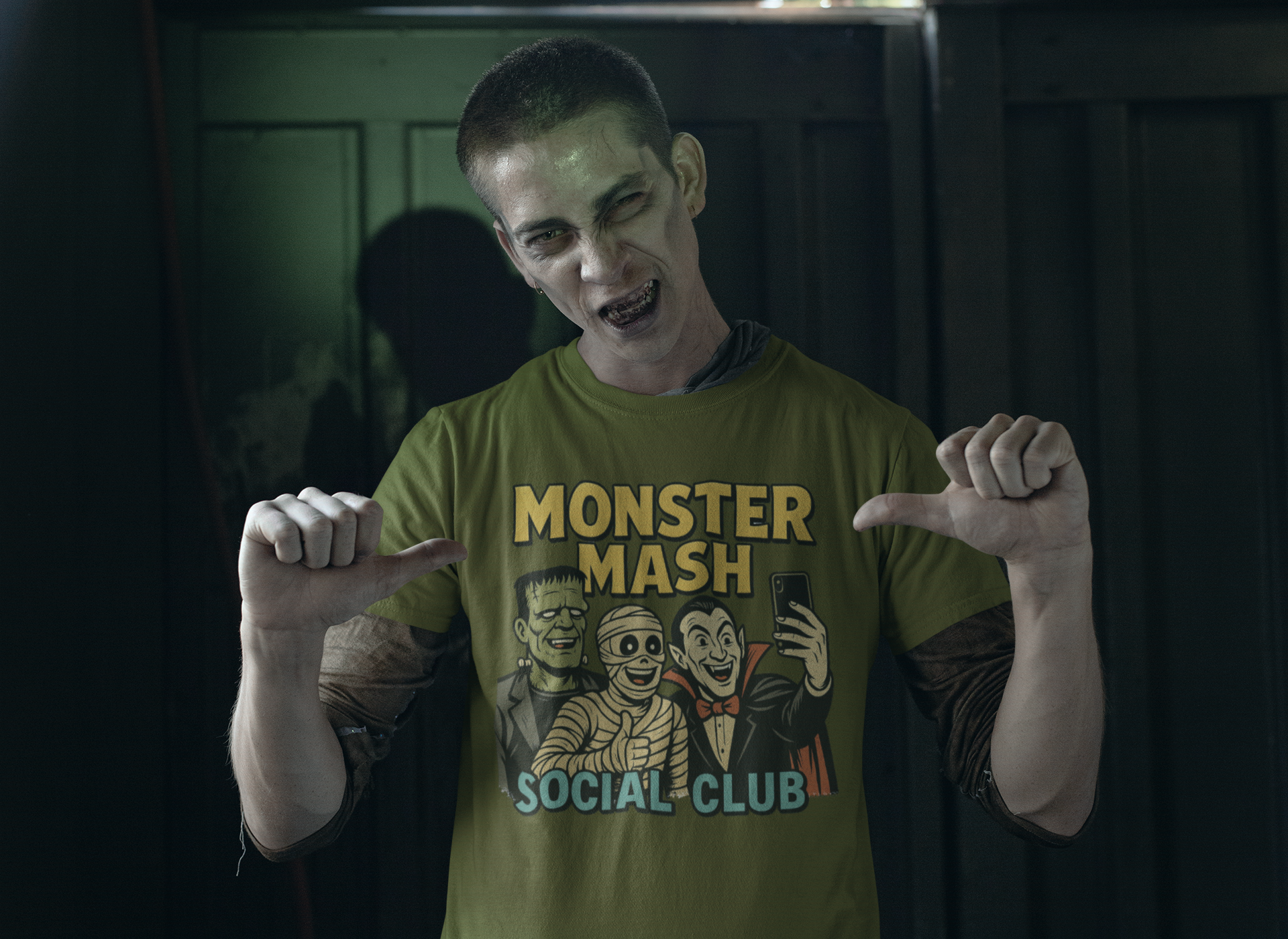 Halloween Monster Mash Social Club T-Shirt, Unisex Softstyle Tee, Spooky Party Shirt, Halloween Costume Tee, Fun Graphic Tee