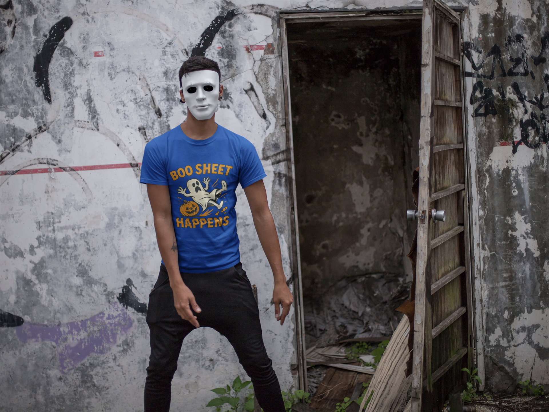 Halloween Boo Sheet T-Shirt, Unisex Softstyle Tee, Funny Halloween Shirt, Fall Festive Apparel, Ghost Themed Gift