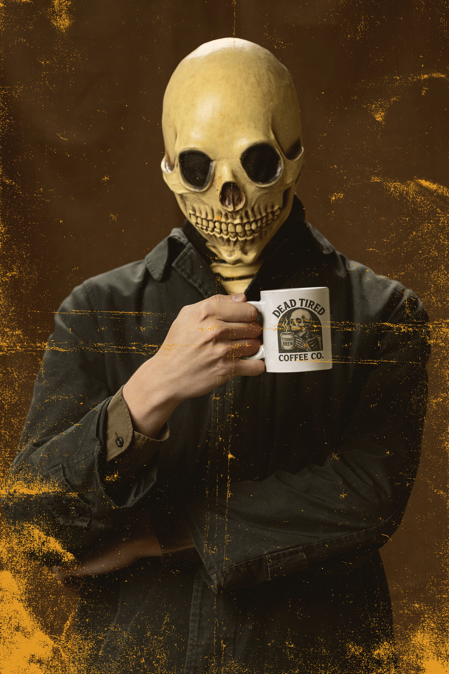 Gothic Coffee Mug, Skull Design, Funny Coffee Cup for Mornings, Gift for Coffee Lovers, Halloween Decor, Unique Drinkware