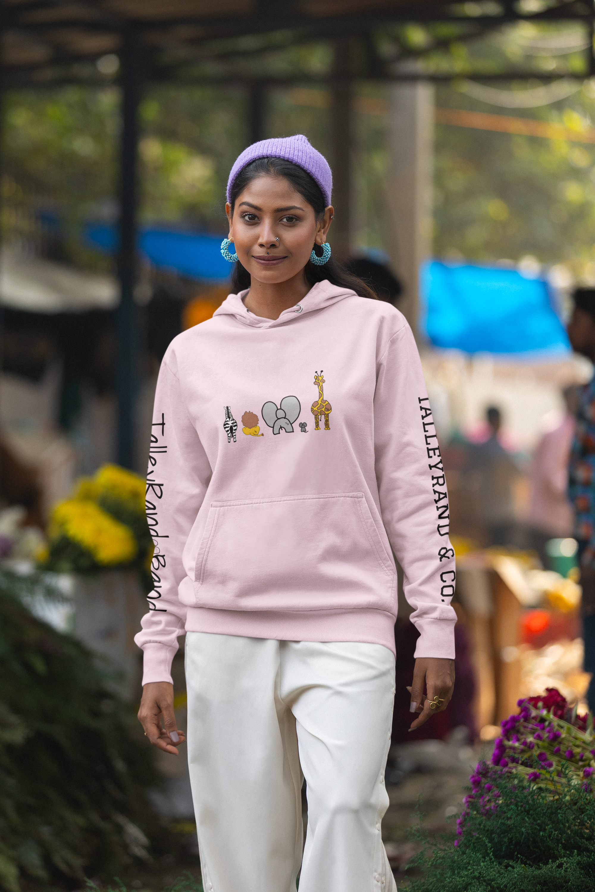 Whimsical Animal Sweatshirt, Cozy Unisex Hoodie for Kids & Teens, Fun Gift for Birthdays, Animal Lovers' Apparel