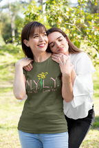 Unisex Softstyle T-Shirt with 'Miss You, Love You' Floral Design - Perfect for Gifts, Casual Wear, Friendship, Love