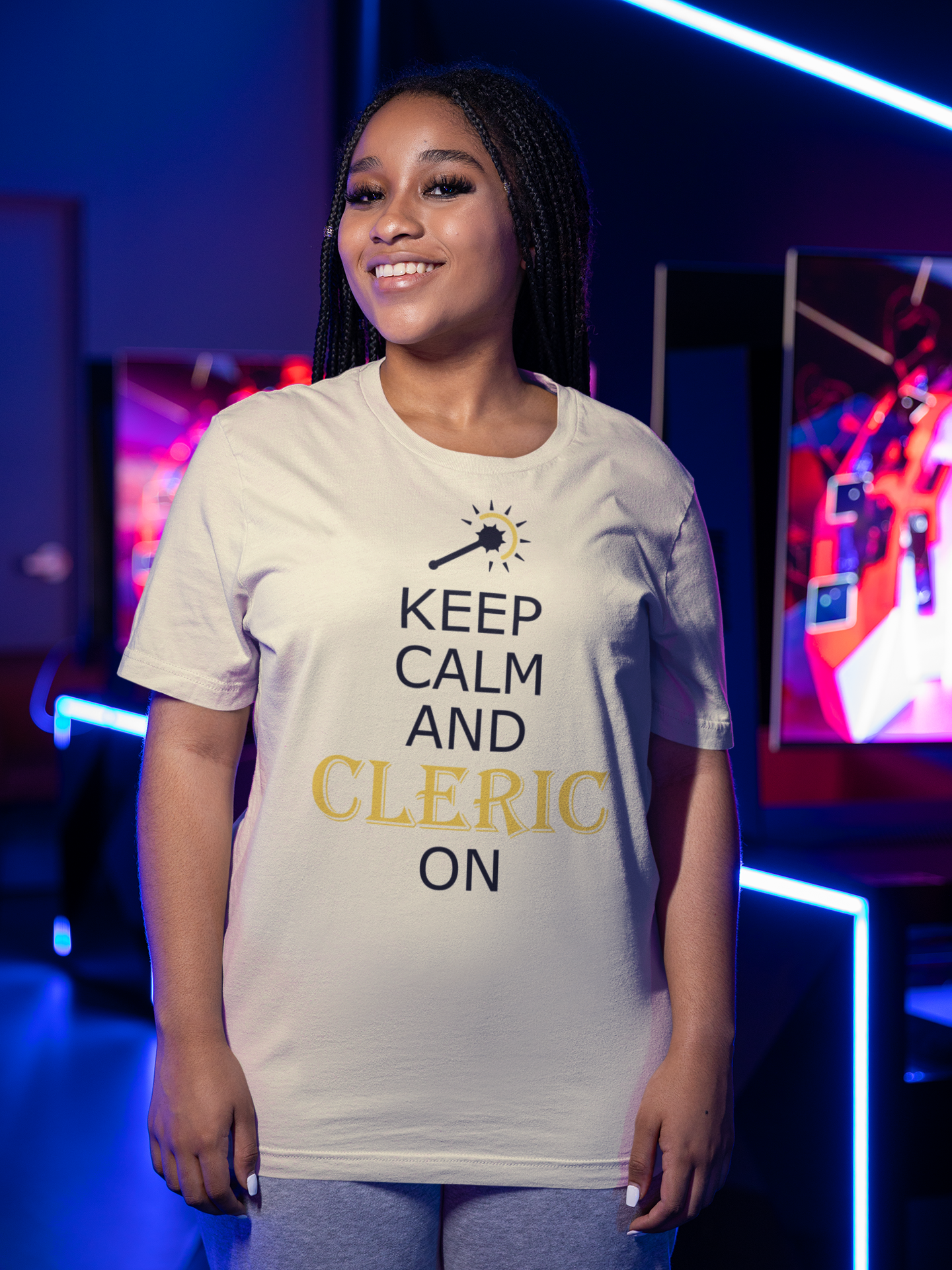 Keep Calm and Cleric On T-Shirt, Unisex