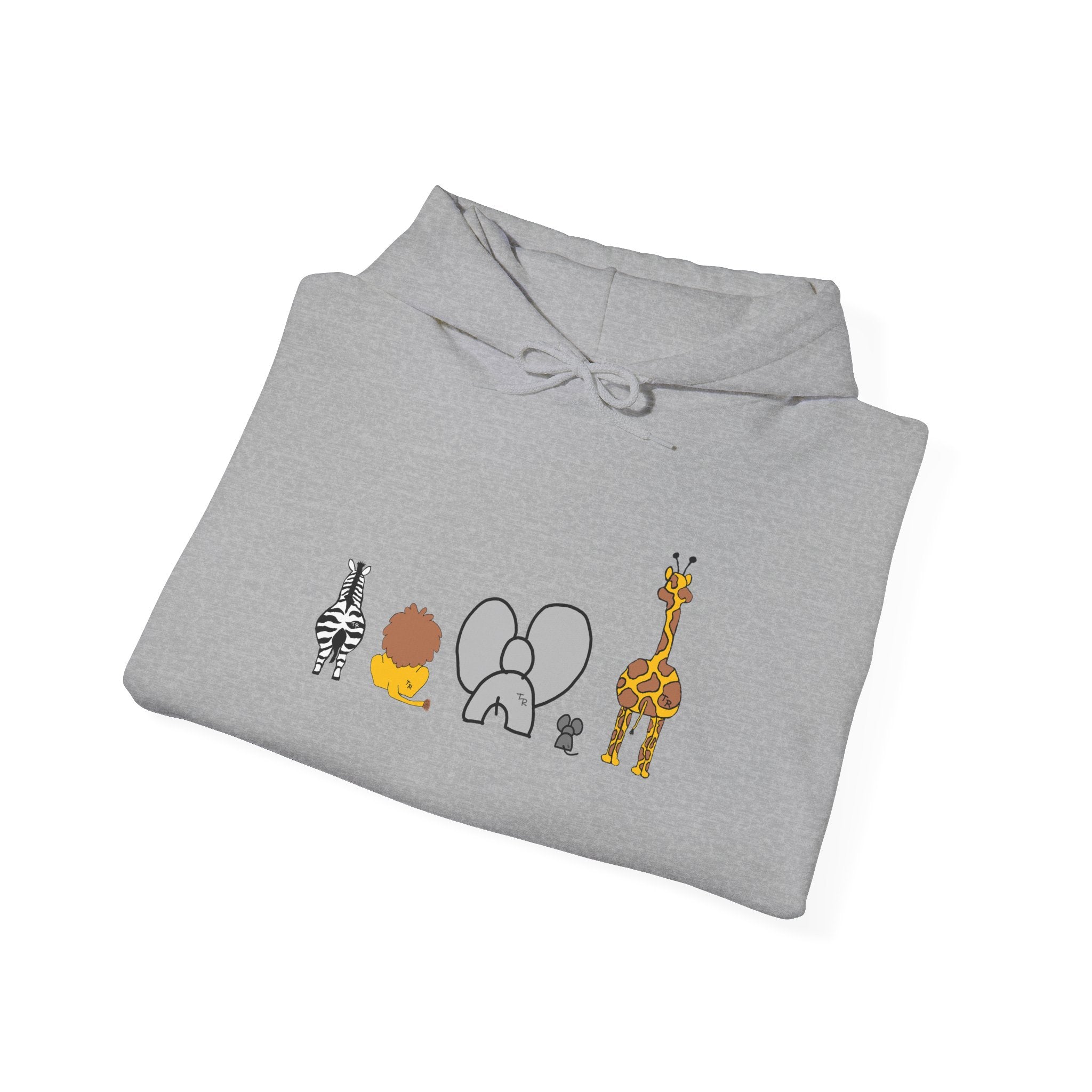 Whimsical Animal Sweatshirt, Cozy Unisex Hoodie for Kids & Teens, Fun Gift for Birthdays, Animal Lovers' Apparel
