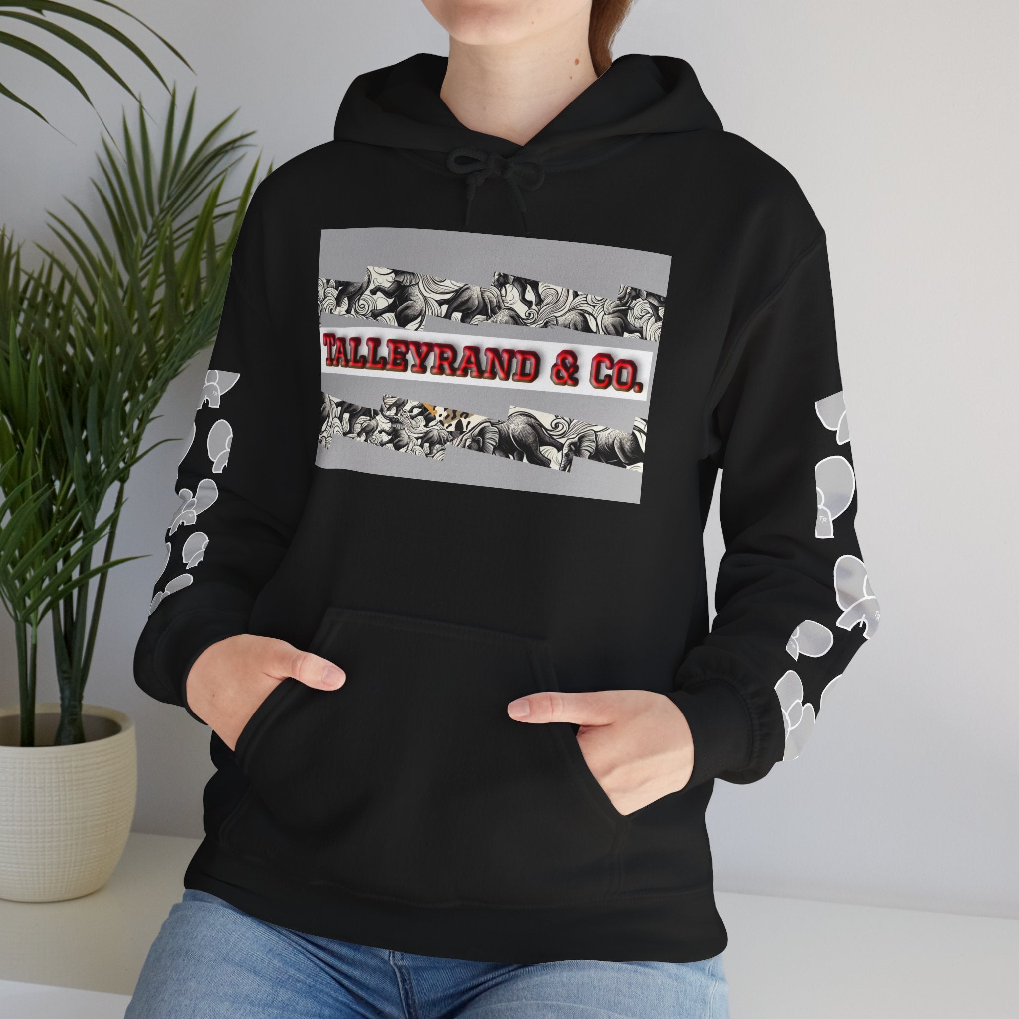 Talleyrand Band Hooded Sweatshirt Text Front/ picture back and picture sleeves