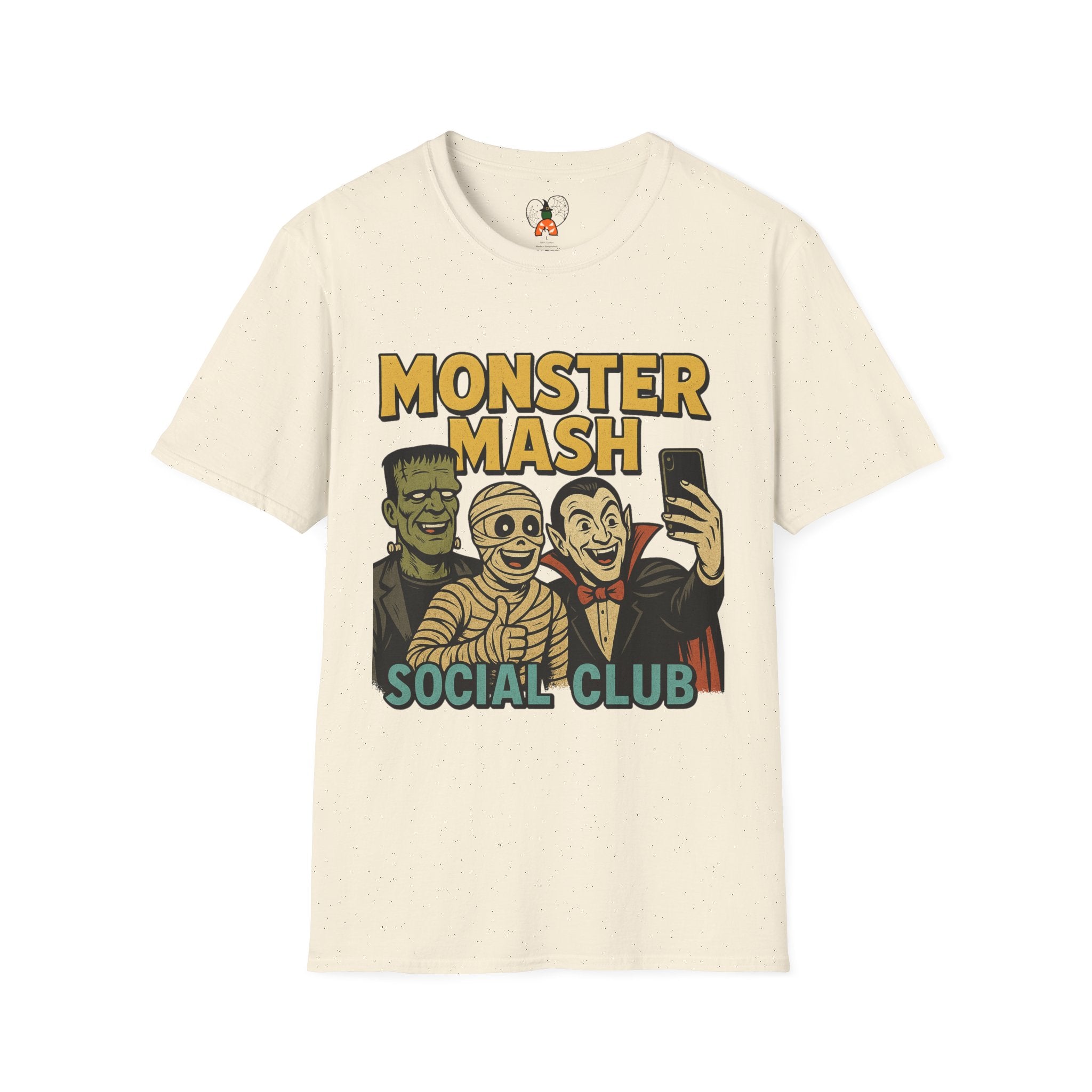 Halloween Monster Mash Social Club T-Shirt, Unisex Softstyle Tee, Spooky Party Shirt, Halloween Costume Tee, Fun Graphic Tee