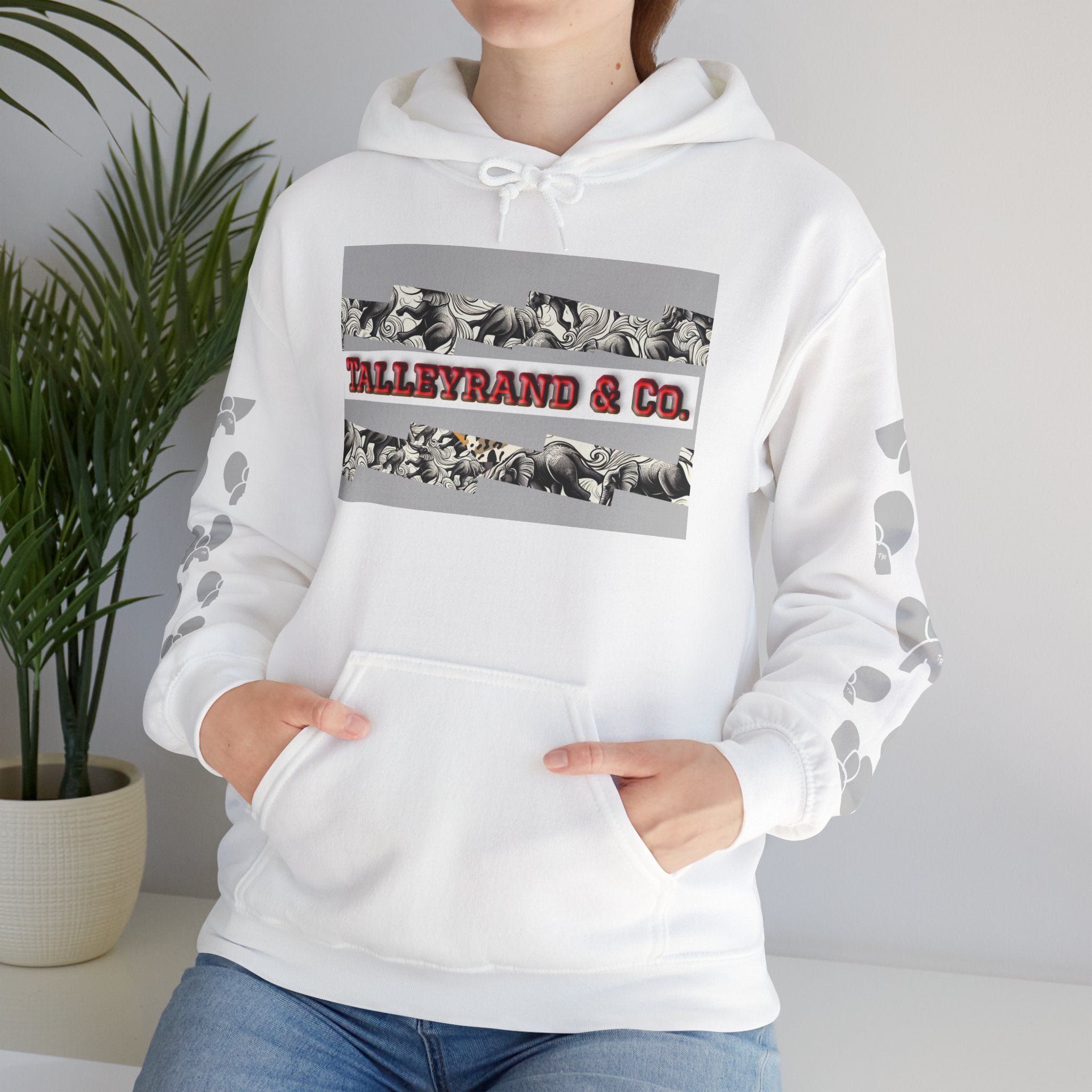 Talleyrand Band Hooded Sweatshirt Text Front/ picture back and picture sleeves